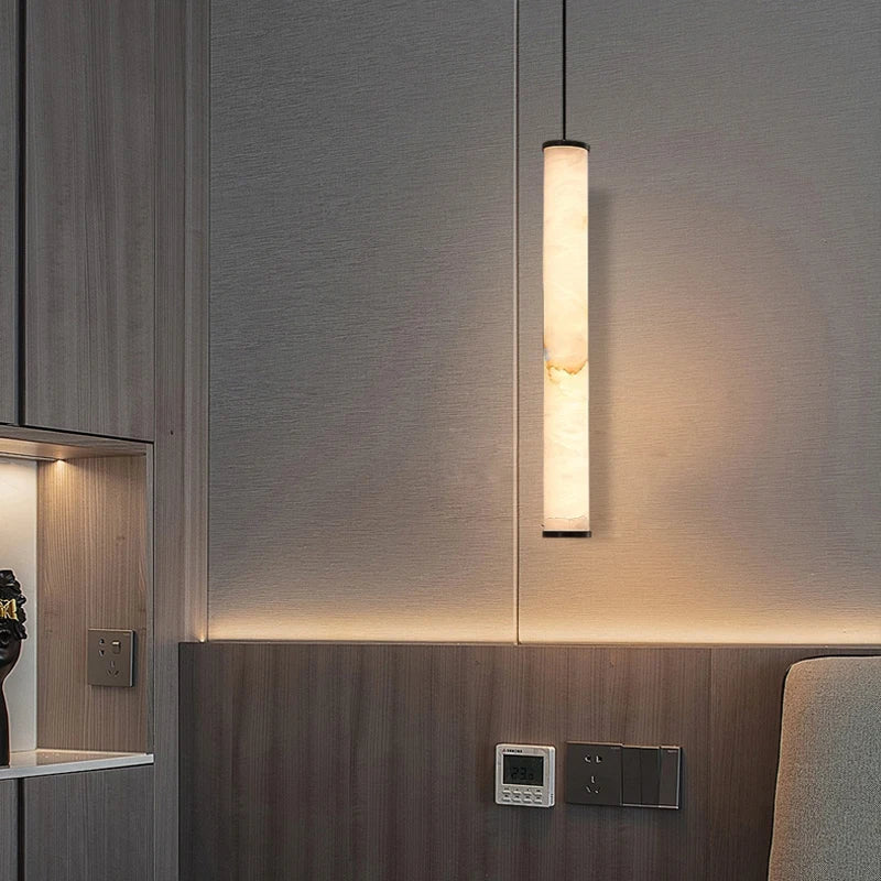 Vireo Modern Marble Pendant Light Fixture - Elegant Hanging Chandelier for Dining Room, Kitchen Island, Living Room & Bedroom Decor