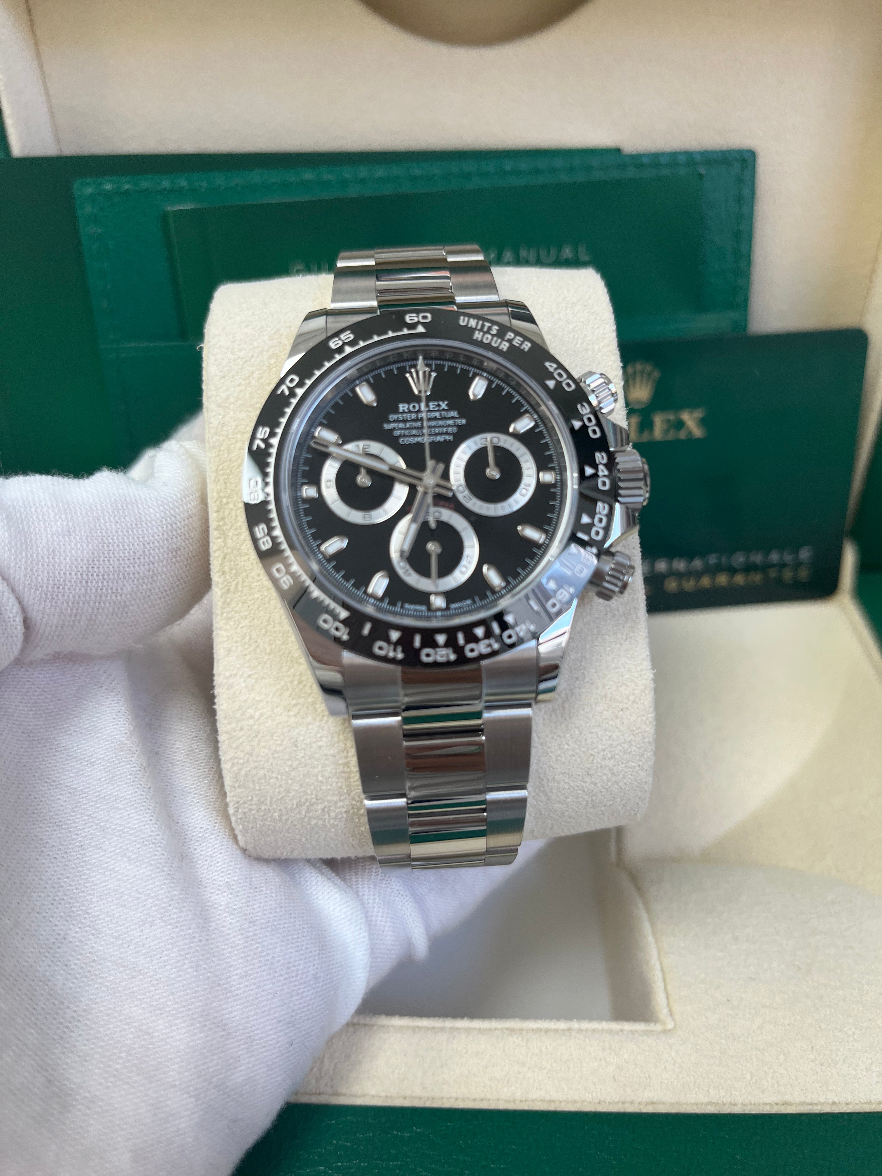 Rolex Daytona 40mm Stainless Steel Watch - Black Index Dial & Ceramic Bezel (Ref# 116500LN) - Luxury Men's Chronograph for Business, Sports & Special Occasions