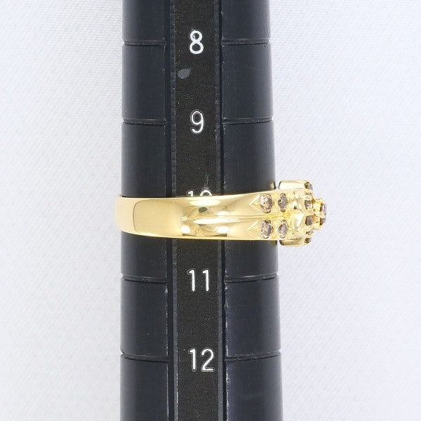 18K Yellow Gold Brown Diamond Ring for Women - Elegant Vintage Style Engagement & Wedding Band - Perfect for Anniversaries, Proposals & Special Occasions