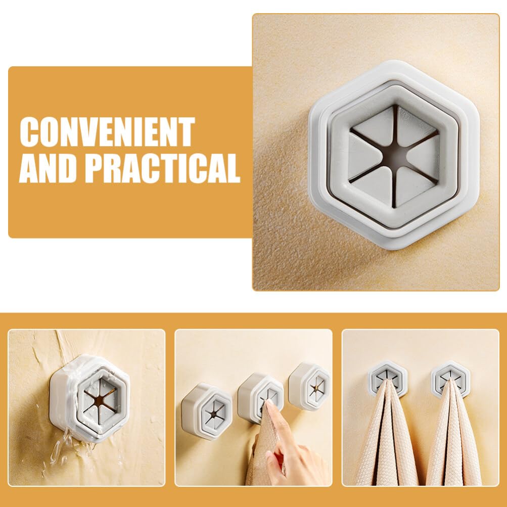 4-Pack Self-Adhesive Round Dish Towel Hooks - Wall Mount Kitchen & Bathroom Towel Holder for Doors, Cabinets - Perfect for Organizing Hand Towels, Aprons & Utensils in Home & Restaurant Use