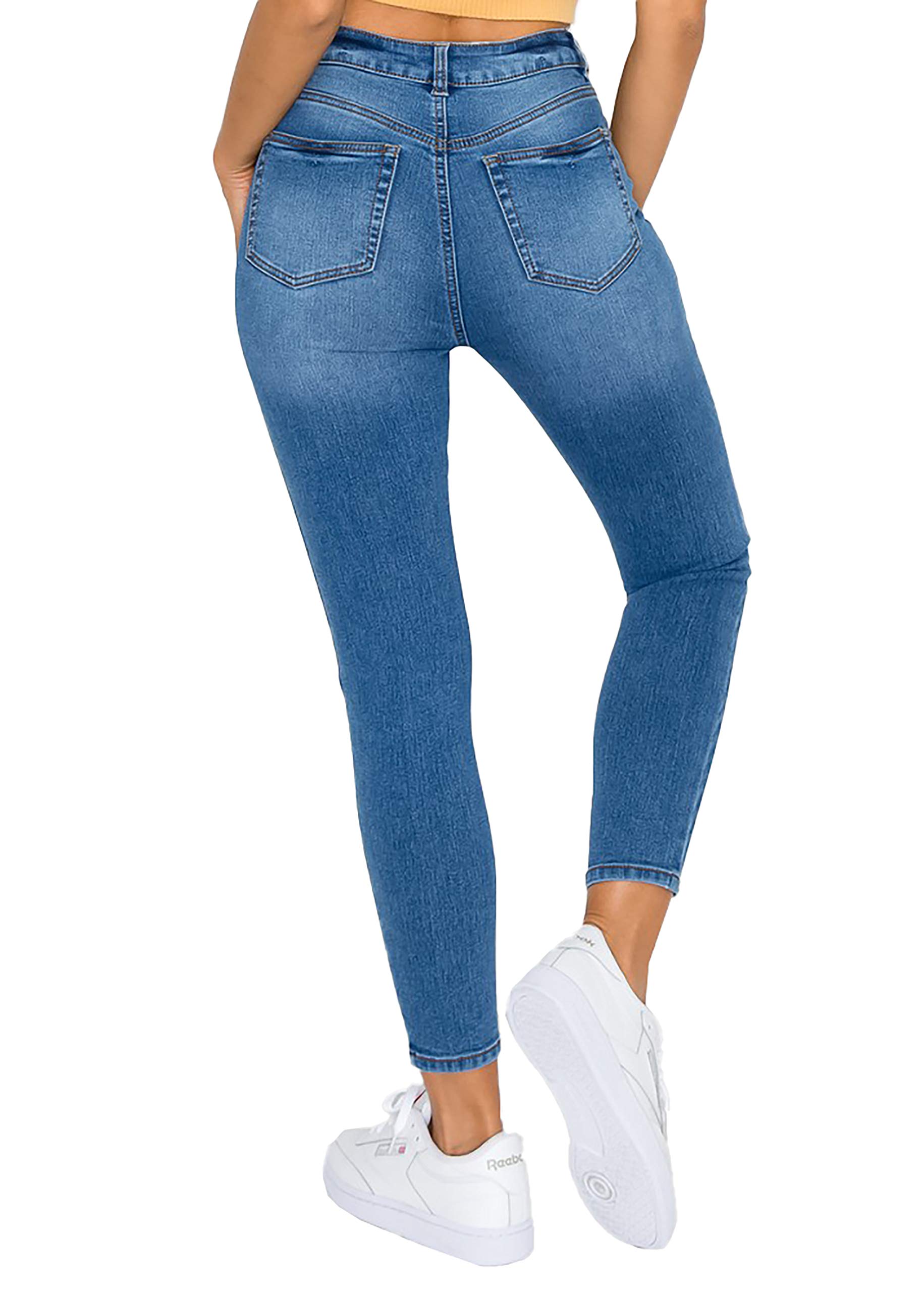 Women's High Waisted Skinny Jeans - Stretch Comfort Denim Pants for Everyday Wear | Office, Casual & Date Night Outfits
