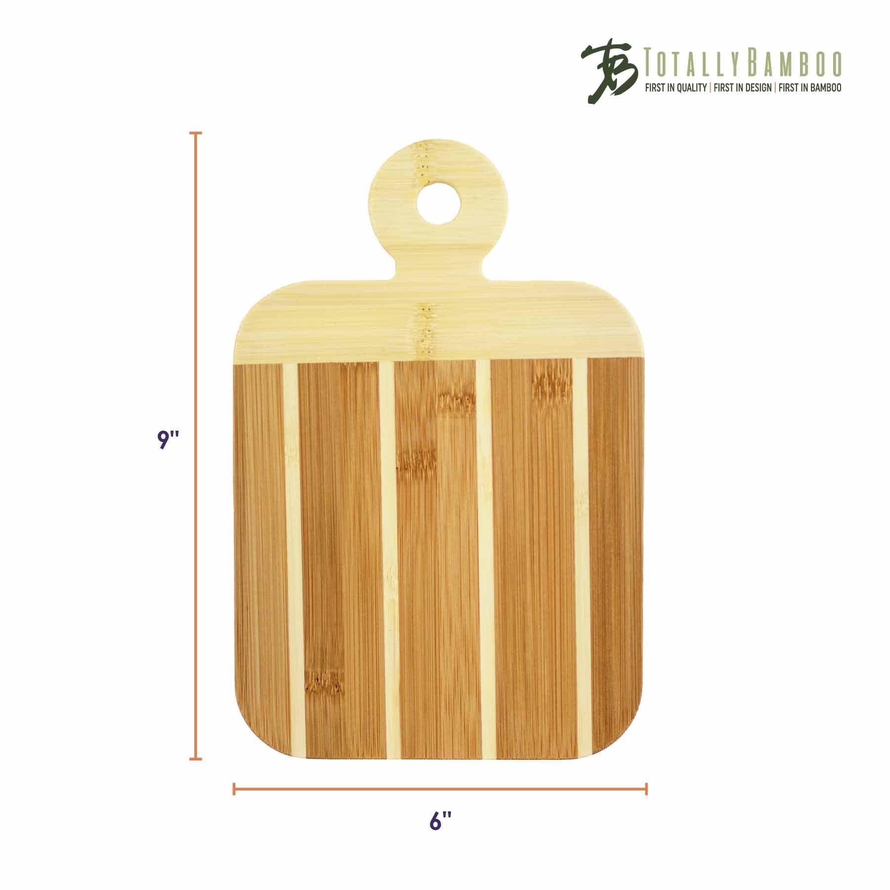 Striped Small Paddle Serving Board 9x6 Inches - Perfect for Charcuterie, Cheese Display & Party Appetizers