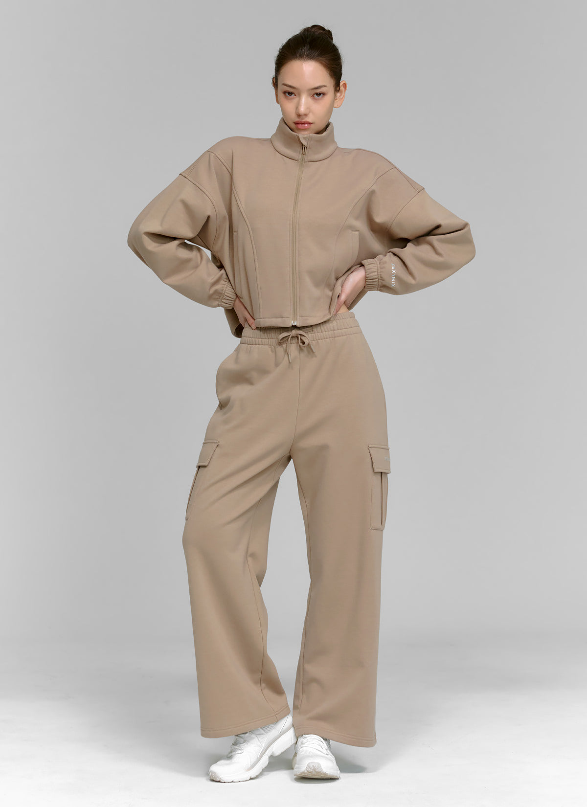 Soft Cotton Fluffy Cargo Wide Leg Pants for Women - Comfortable Loose Fit High Waist Trousers for Casual Wear, Street Style, and Travel Outfits