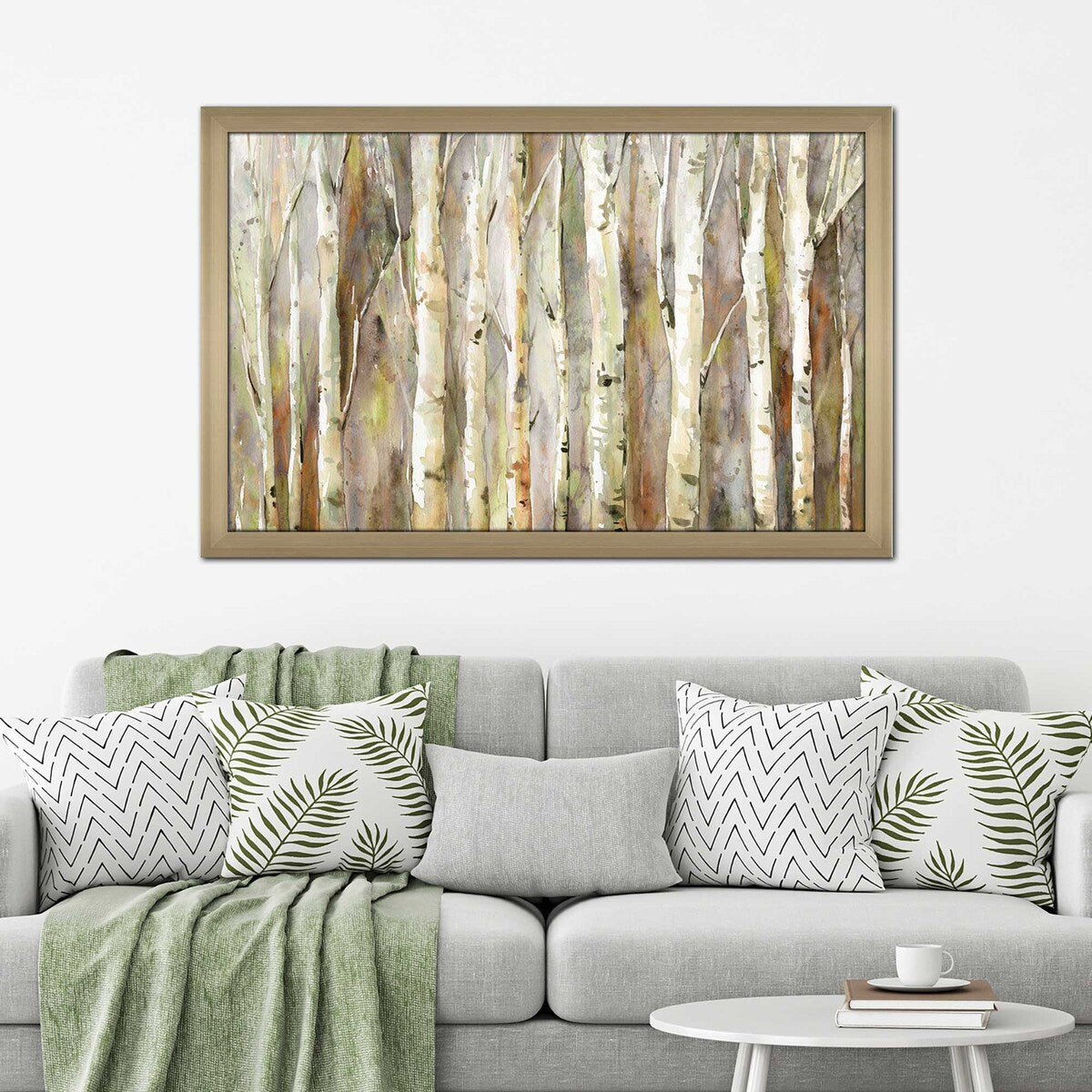 Birch Path by Carol Robinson - Premium Acrylic Wall Art Print - Nature Landscape Decor for Living Room, Bedroom & Office