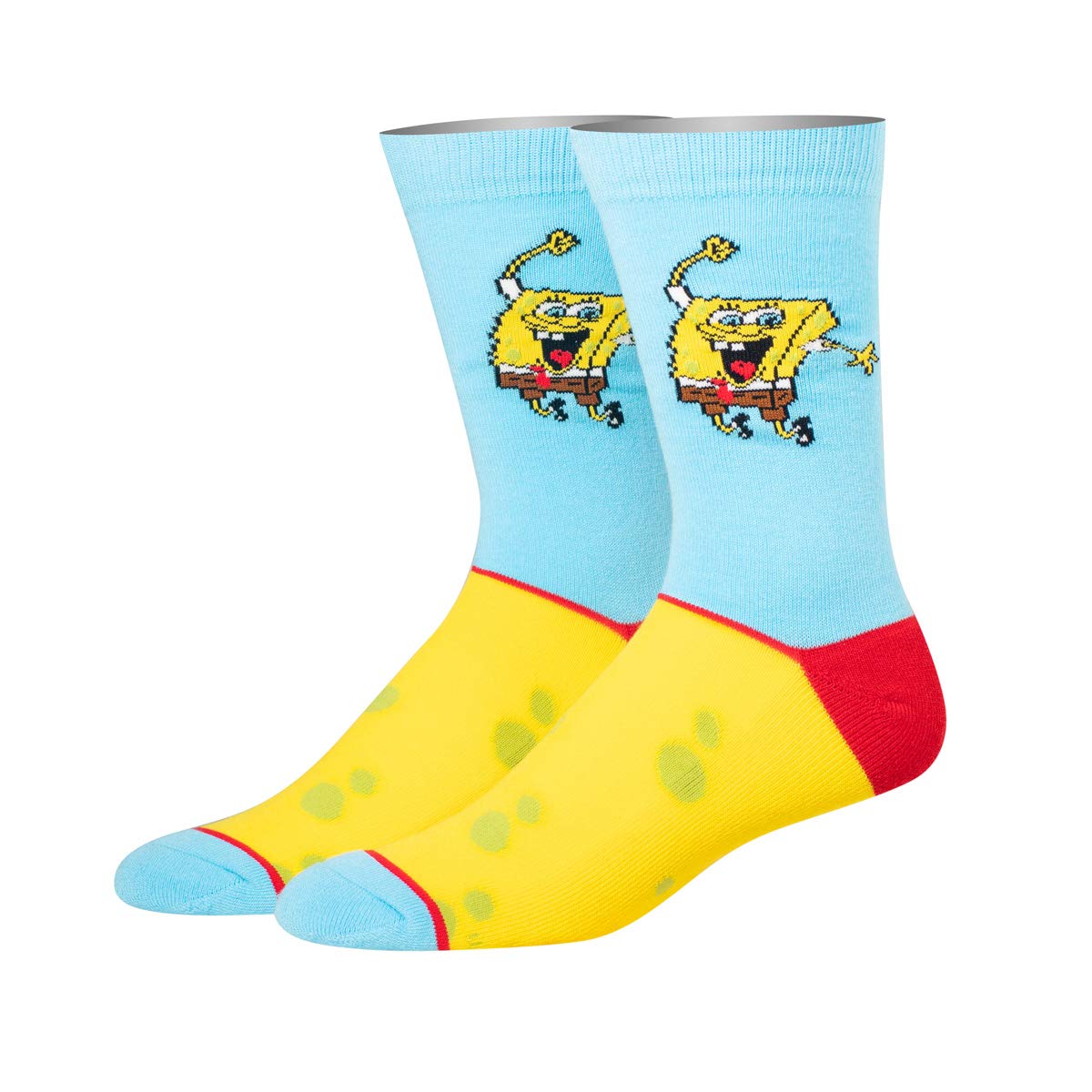 Cool SpongeBob Cartoon Socks - Funny Nickelodeon Crew Socks with Happy Pants Design | Perfect for Cosplay, Gifts & Everyday Wear