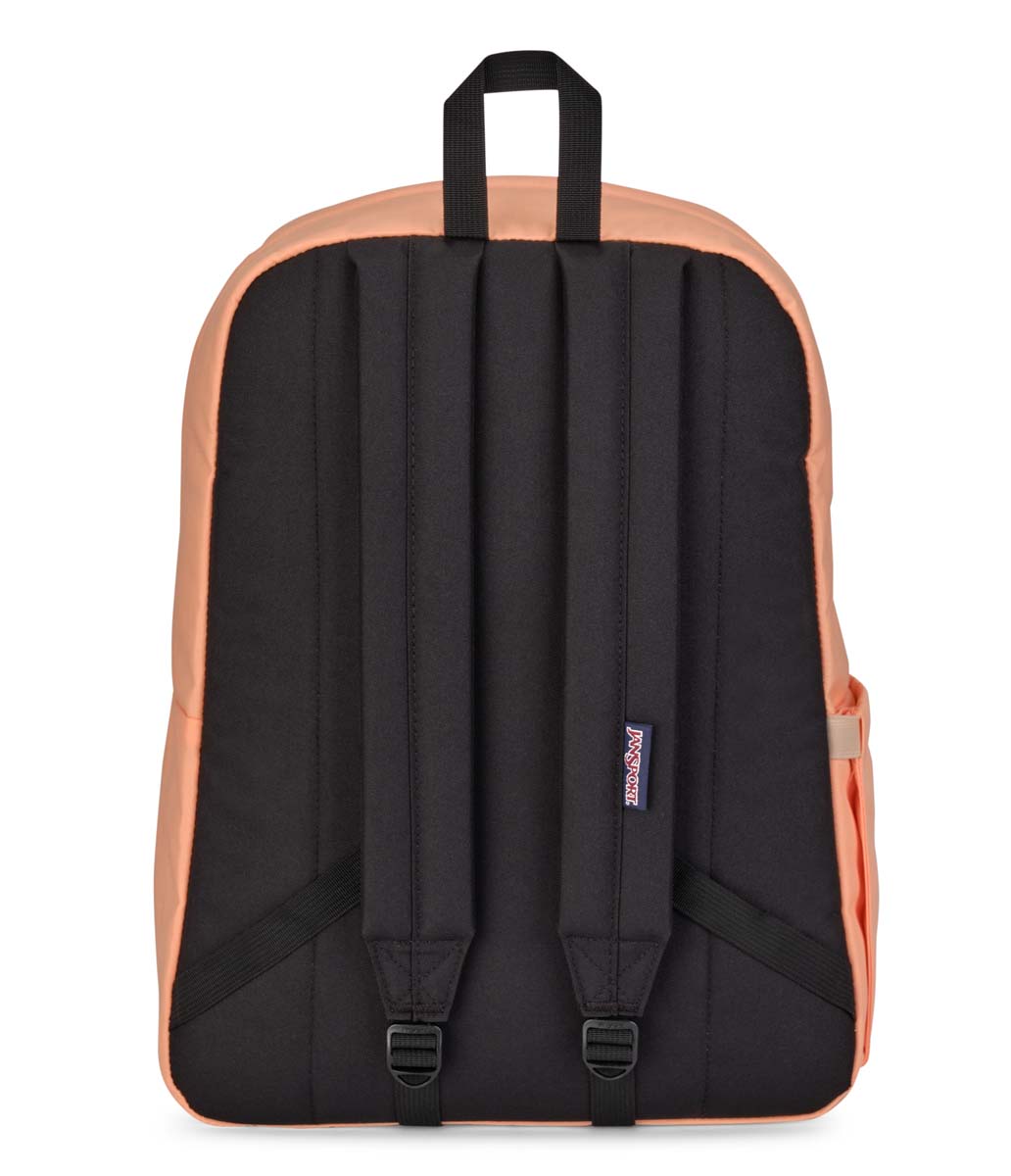 JanSport SuperBreak Plus Backpack - Lightweight Laptop Backpack for School & Travel, Durable Peach Neon College Backpack with Front Utility Pocket | Perfect for Students, Commuters & Outdoor Adventures