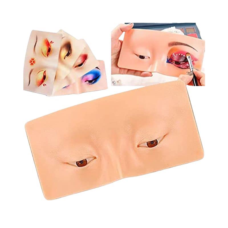 Akooja Silicone Makeup Practice Face Board - Professional Eye Practice Dummy for Beginners & Makeup Artists | Pack of 1 | Perfect for Beauty School Training, Home Practice & Professional Makeup Kit