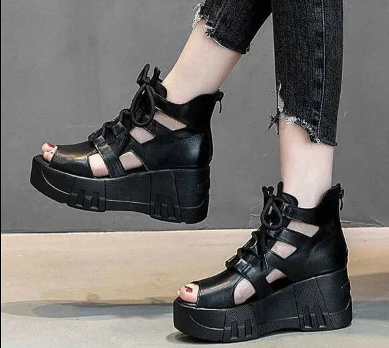 Women's Summer Peep Toe Wedge Sandal Shoes - Comfortable Beach & Casual Walking Shoes for Outdoor, Vacation & Party Wear