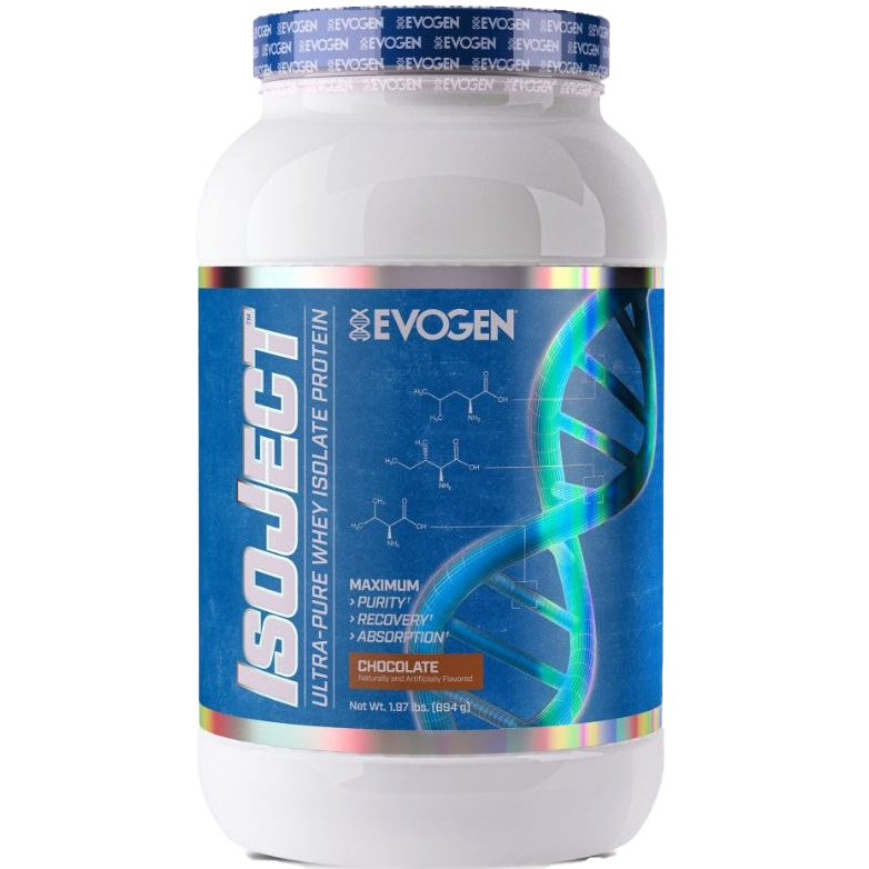 Evogen IsoJect Premium Whey Protein Isolate - 100% Pure Chocolate Flavor, 896g for Muscle Recovery & Post-Workout Nutrition | Gym, Fitness & Bodybuilding Supplement
