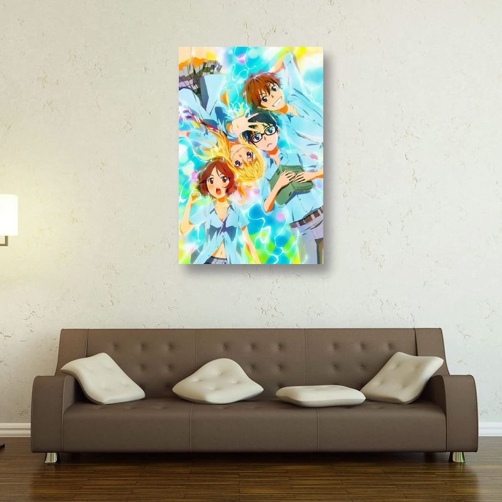 Anime Cartoon Posters - Your Lie in April Manga Wall Art Canvas Prints (24x36inch/60x90cm) - Modern Home Decor, Room Aesthetic, Unframed/Framed Options - Perfect for Bedroom, Living Room & Office Decorations