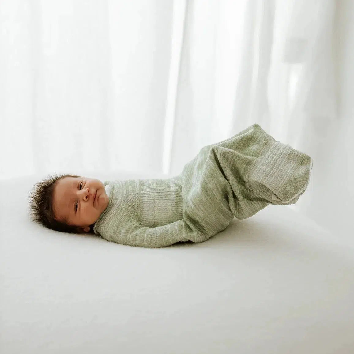 Swaddelini Bamboo Swaddle Sleep Sack - Soft & Breathable Baby Swaddle Blanket for Newborns to 6 Months, Mint Green - Perfect for Nighttime Sleep & Naptime Comfort