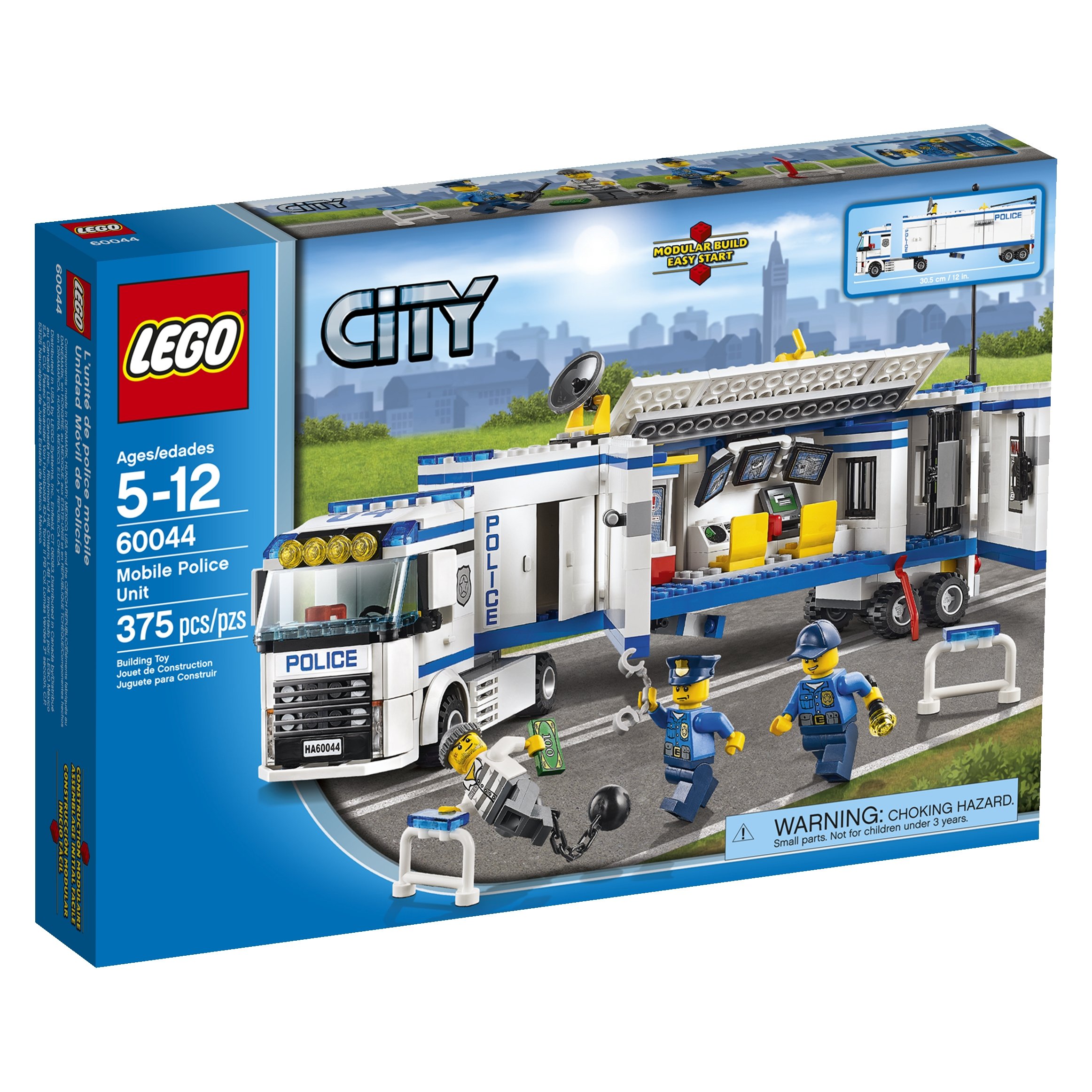 LEGO City Police 60044 Mobile Police Unit Building Toy Set - Police Station Playset with Minifigures for Kids Ages 5+ | Perfect for Pretend Play & Creative Storytelling