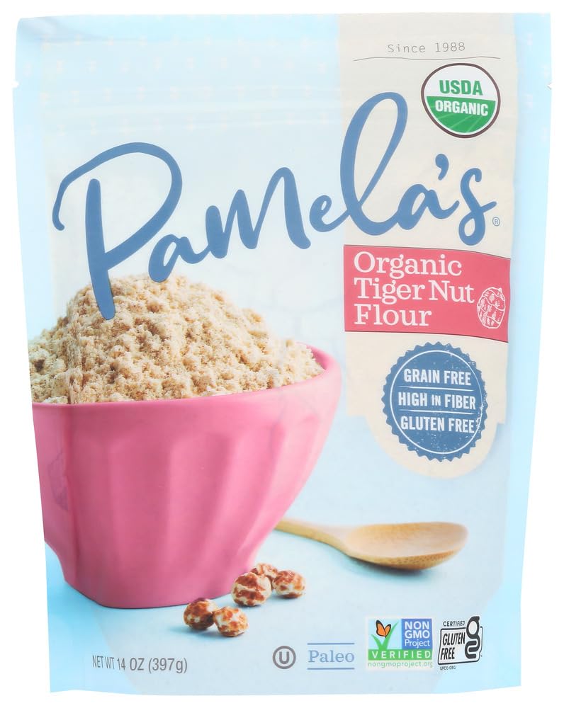 Pamela's Products Organic Tiger Nut Flour - Gluten-Free, Paleo-Friendly, 14 oz (Case of 6) for Baking, Cooking & Healthy Recipes