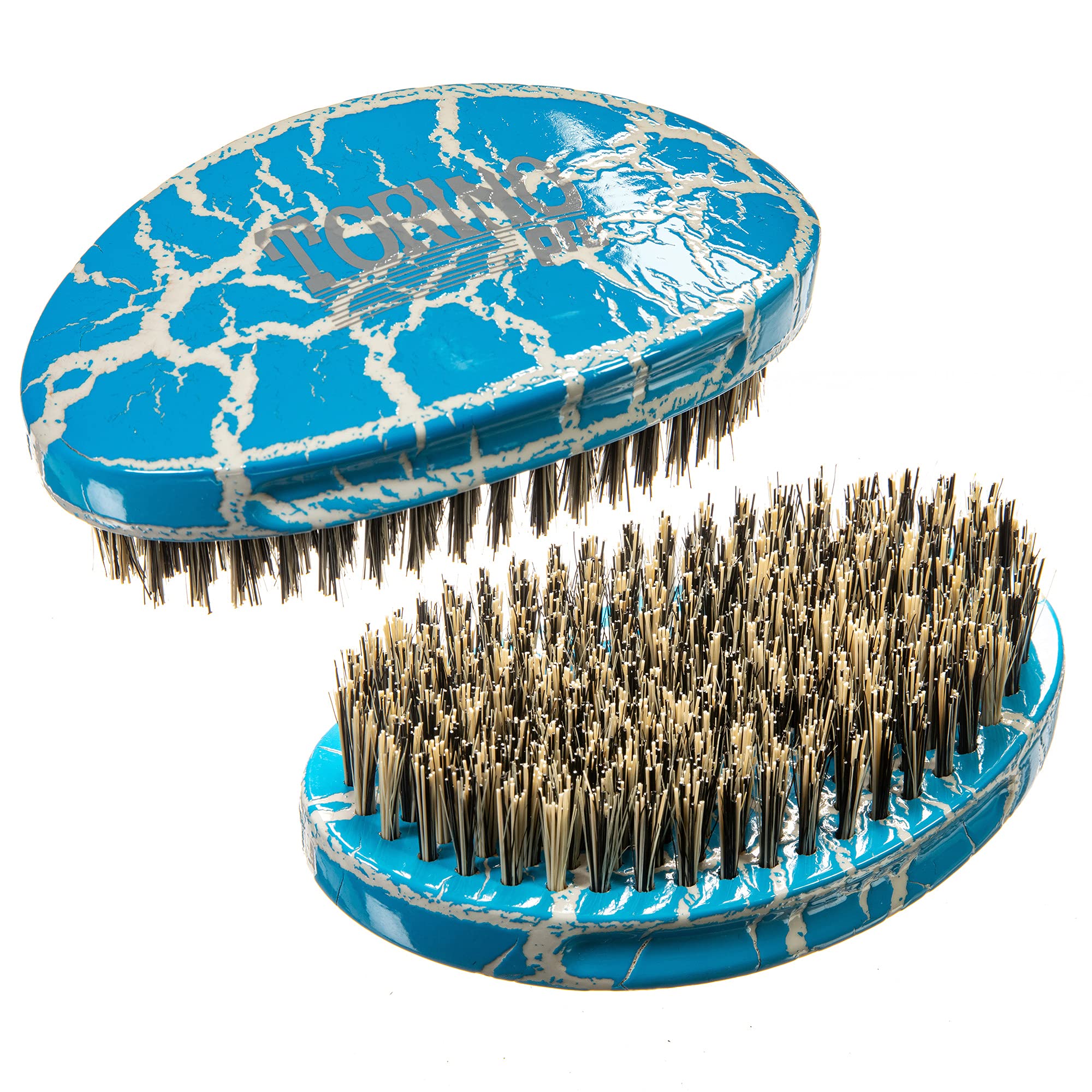Torino Pro Curve Wave Brush #154 - Hard Reinforced Curved 360 Wave Brush for Men | Perfect for Wolfing & Scalp Stimulation | Thick Hair Brush with Hard Bristles | Ideal for Wave Training, Hairstyling & Grooming Routine