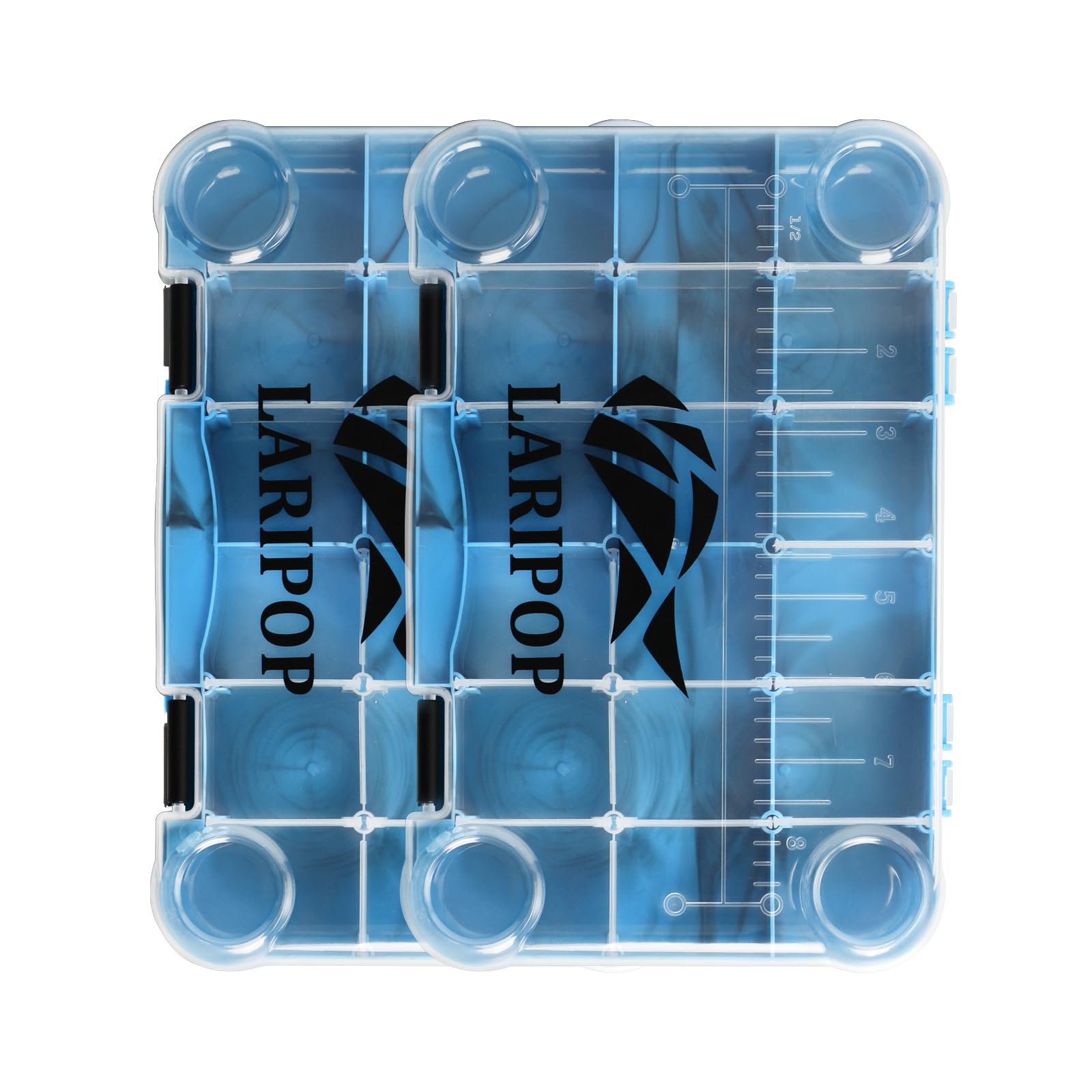 3600 Tackle Box - 2 Pack Plastic Fishing Tackle Organizer with Removable Dividers, Transparent Lure Storage Box for Terminal Tackle & Fishing Accessories - Perfect for Bass Fishing, Boat Trips & Outdoor Adventures