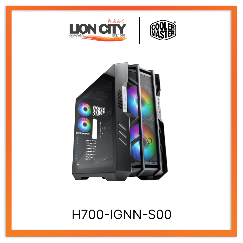 Cooler Master H700 IGNN S00 CM HAF700 ARGB Full Tower PC Case with Tempered Glass - High Airflow Gaming PC Build for Streamers & Enthusiasts