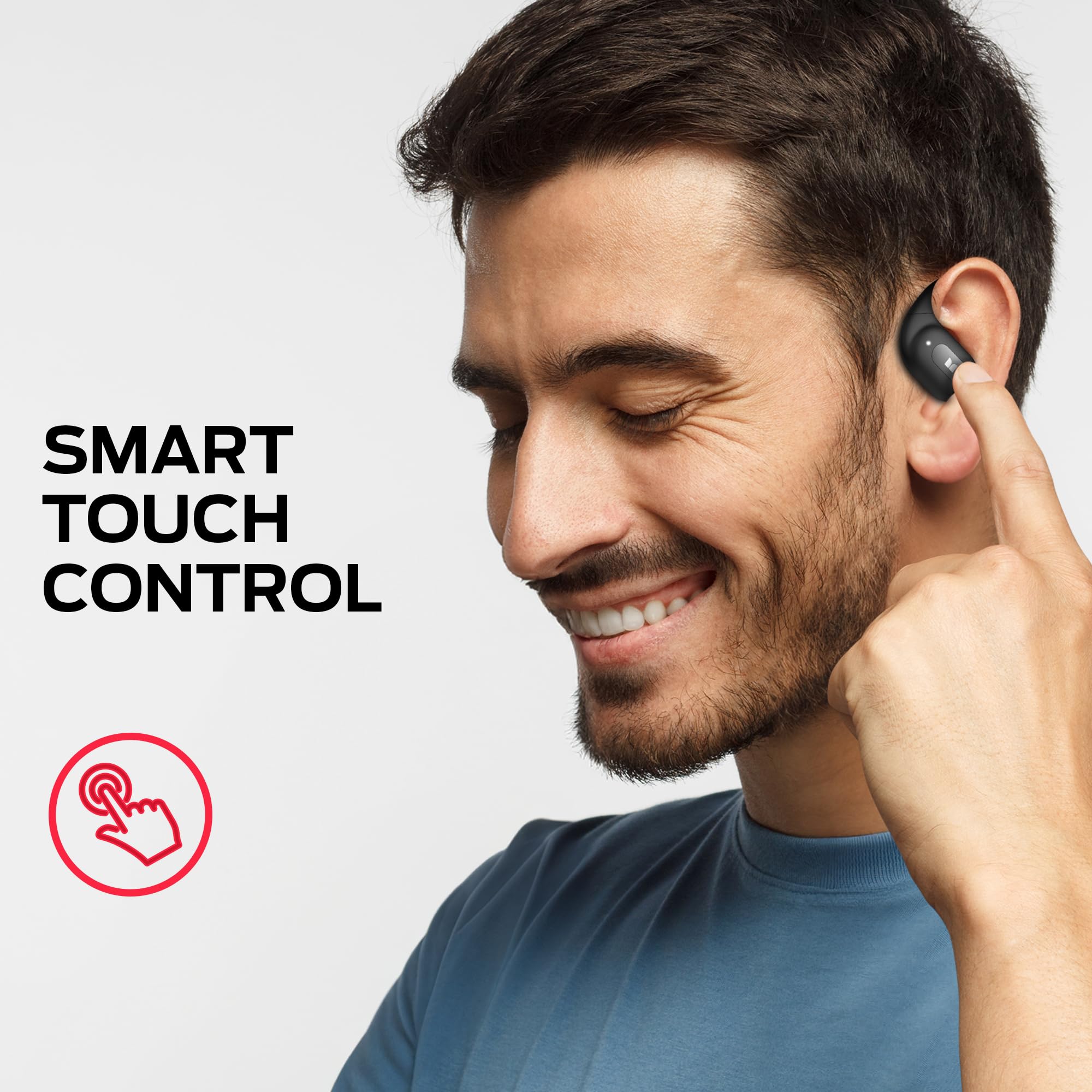 Monster Open Ear AC317 Bluetooth 5.4 Wireless Headphones - Stereo Sound, Crystal Clear Calls, 24H Playback, USB-C Fast Charging, Touch Control, Sweatproof for Running, Cycling & Workouts