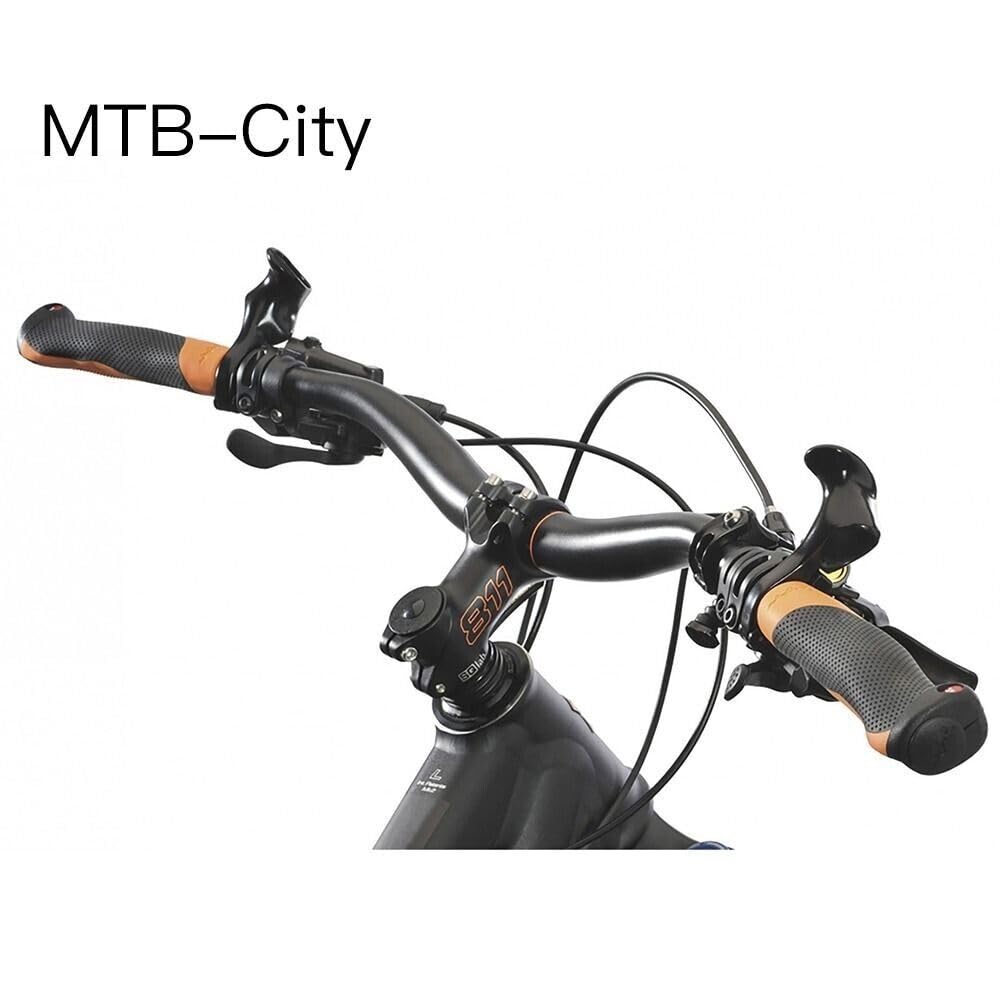 NUHUi Ergonomic Mountain Bike Handlebar Extenders - Lightweight MTB Inner Bar Ends with Fluorescent Lamp for Enhanced Grip & Safety - Perfect for Trail Riding, Commuting & Night Cycling (Small Size)