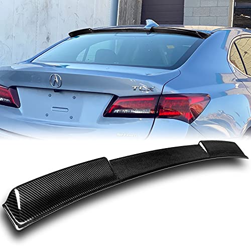 **2015-2020 Acura TLX Rear Window Roof Visor Spoiler Wing Body Kit - 100% Real Carbon Fiber - Enhances Aerodynamics & Style - Perfect for Car Enthusiasts & Custom Builds**
