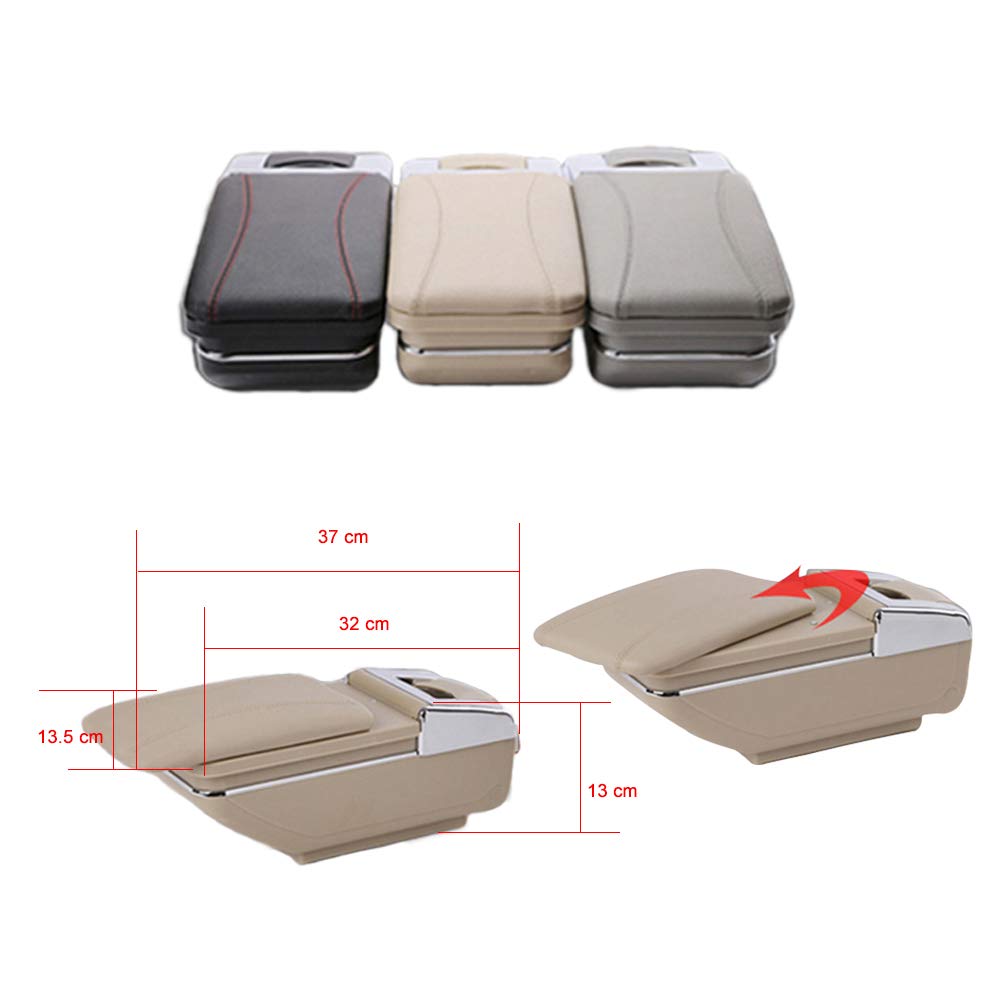 Mercedes Smart Fortwo Armrest Box - Leather Console Storage for Cars