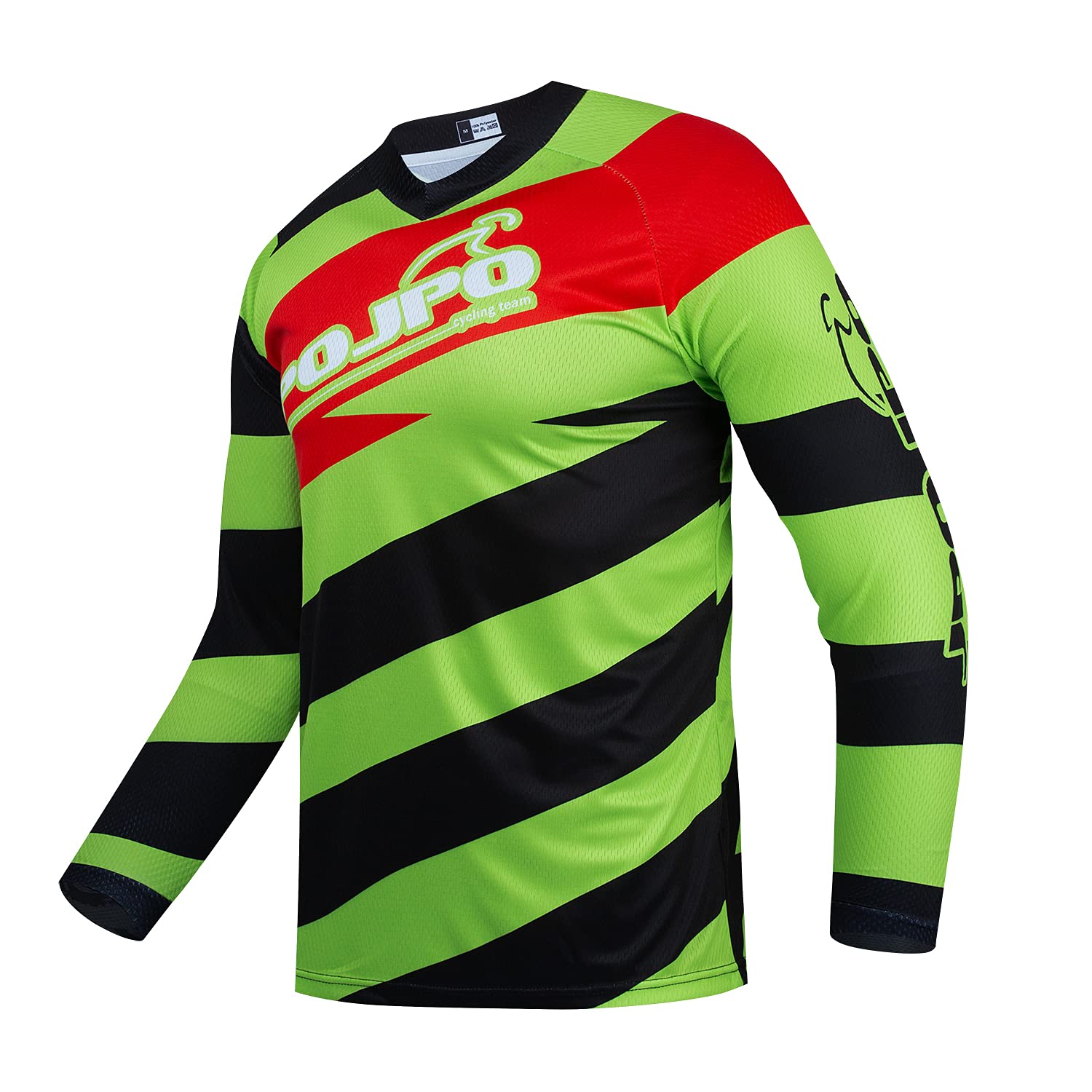 JPOJPO Men's MX Motocross Jersey - Dirt Bike & Downhill Racing Shirt - Breathable & Durable Riding Gear - Green - Perfect for Off-Road, Trail & Motocross Racing