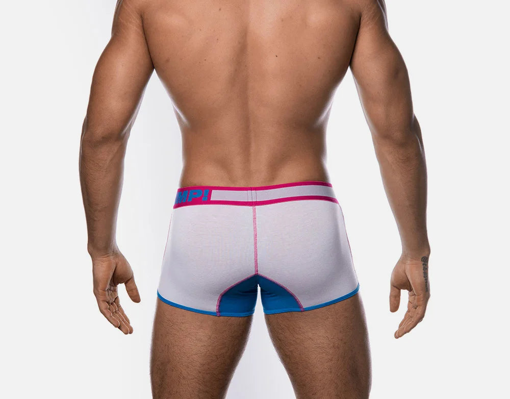 PUMP! Sugar Rush Jogger Boxer - Breathable Mesh Underwear for Men, White - Perfect for Running, Gym Workouts & Everyday Comfort