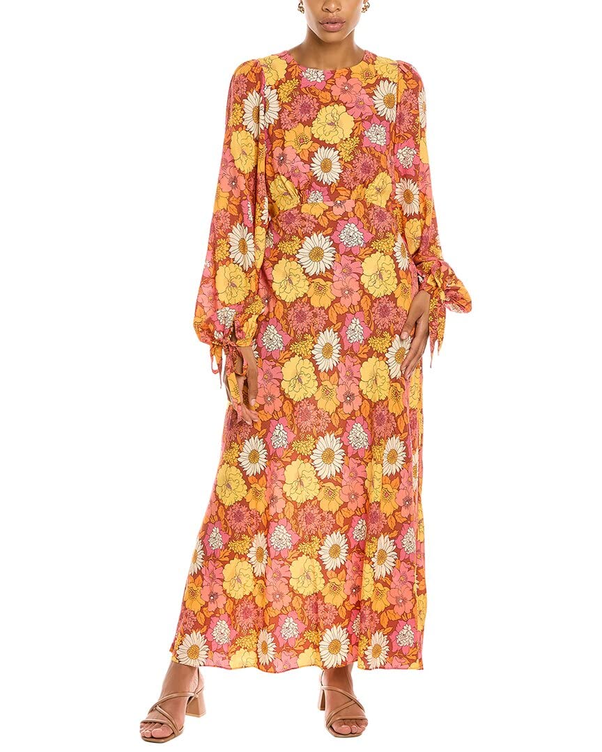 Ted Baker Lelyah Floral Print Open Back Midi Dress for Women | Elegant Cocktail Party & Summer Wedding Guest Outfit