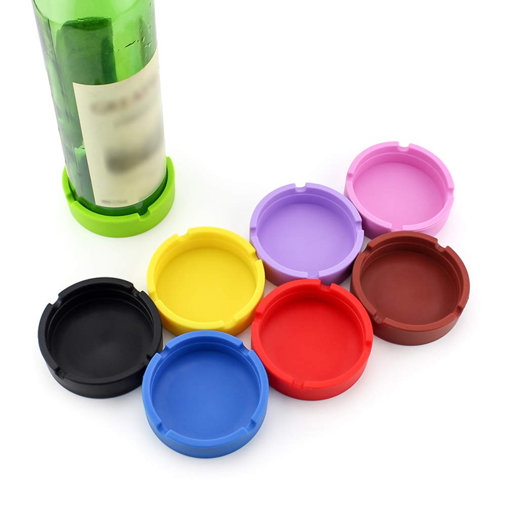 **Hemoton 5-Pack Silicone Wine Bottle Coasters - Anti-Slip Rubber Sleeves for Glass Water & Wine Bottles (Random Colors) - Perfect for Home, Bar, Party & Outdoor Use**