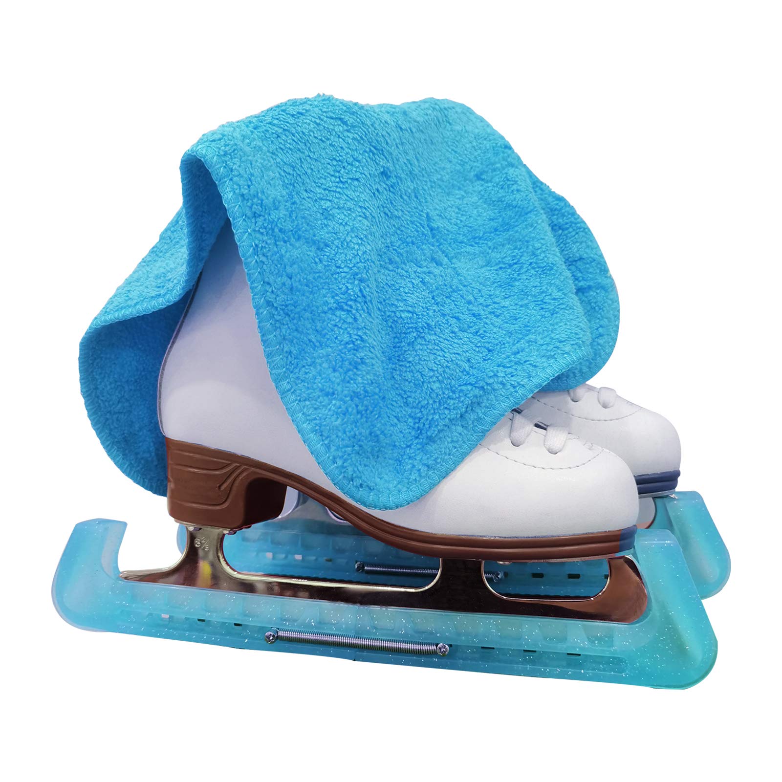 LIUHUO Premium Ice Skate Blade Guards & Soakers Set - Figure Skating Accessories with Soft Walking Covers & Towel - Perfect Gift for Skaters - Protect Blades at Rink, Home & Travel