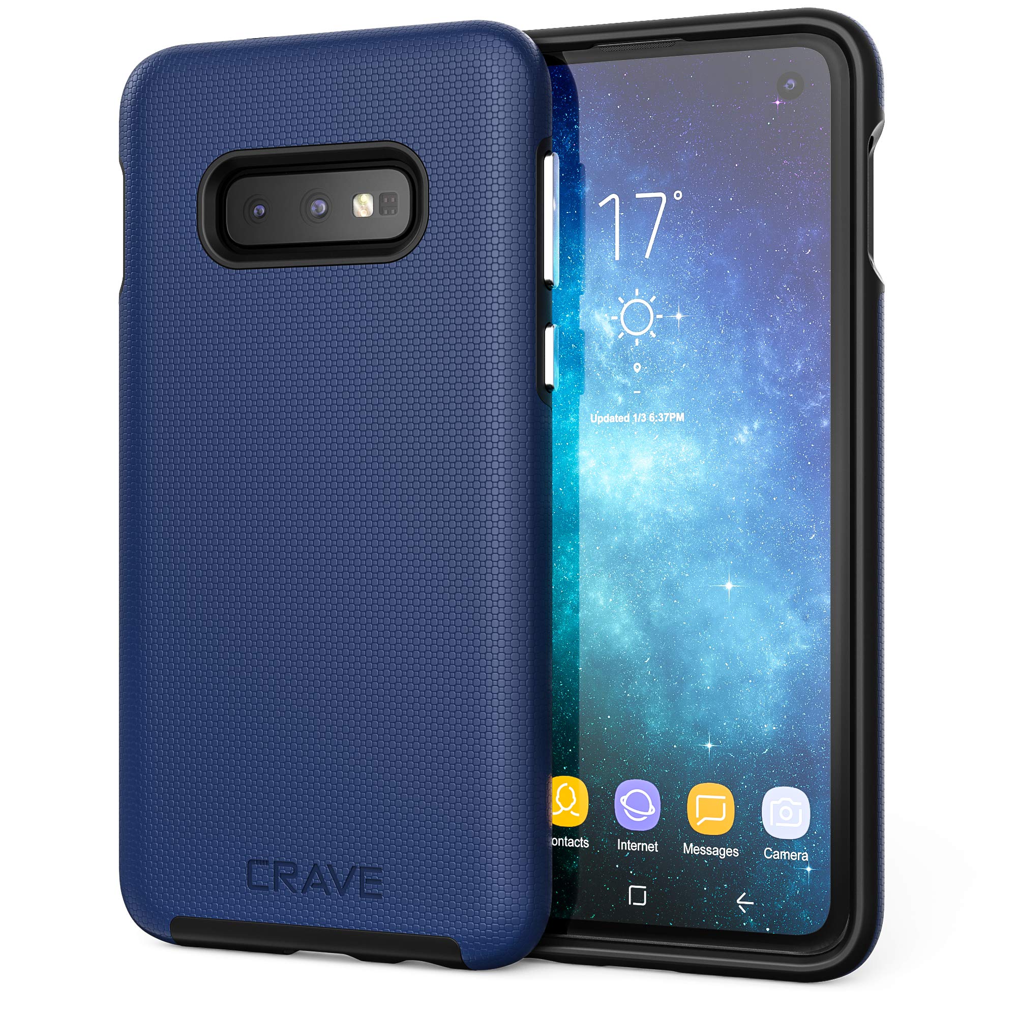 Samsung Galaxy S10e Case with Dual Layer Shockproof Protection - Navy Blue | Heavy Duty Phone Cover for Outdoor, Work & Daily Use