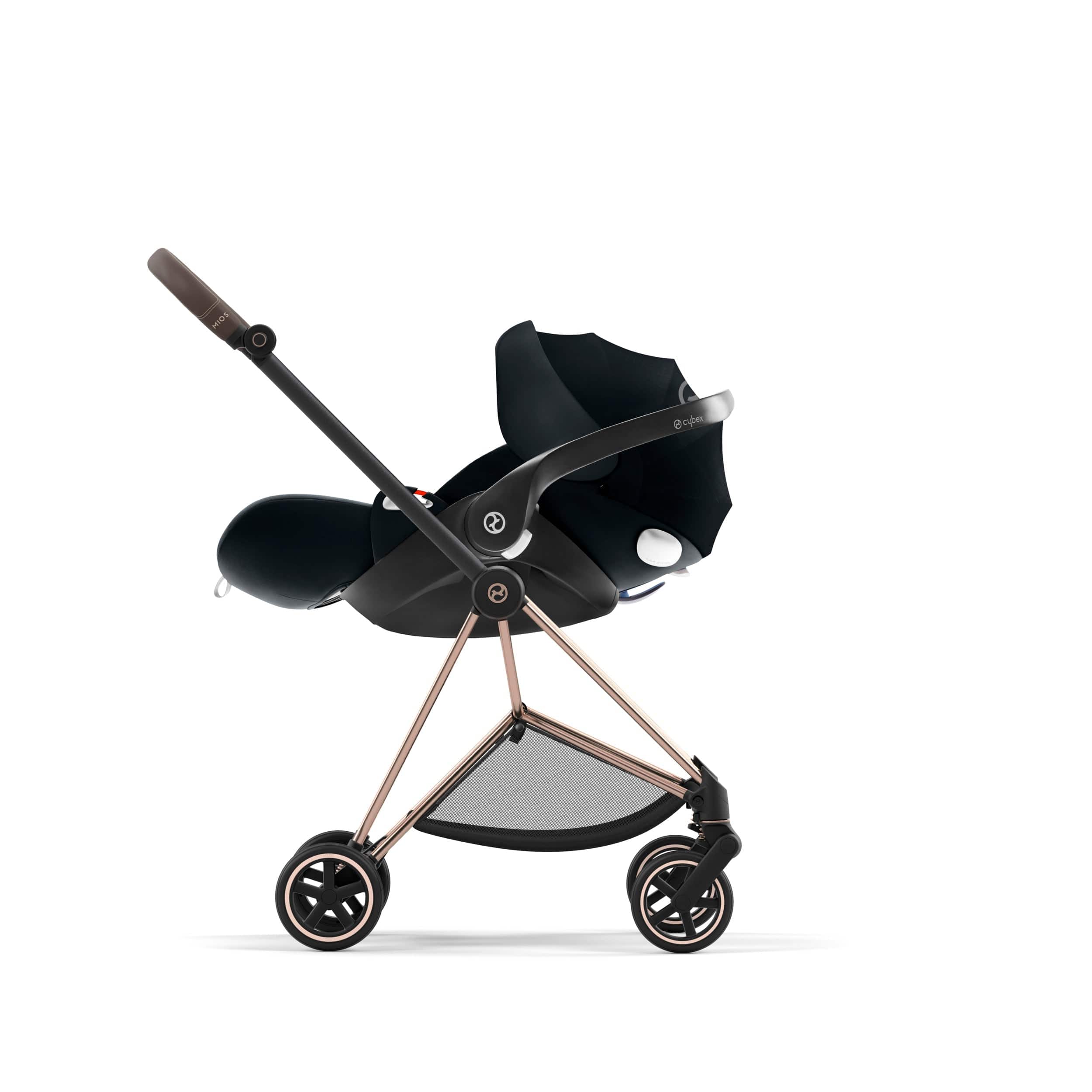 Cybex Mios 3 Complete Stroller - Rose Gold & Brown Luxury Baby Stroller | Lightweight Compact Travel System for Newborns & Toddlers | Perfect for City Walks, Shopping & Travel