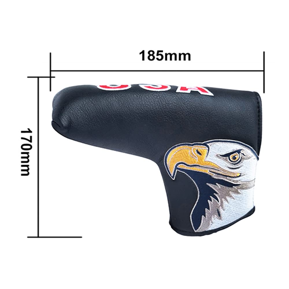 Premium Golf Blade Putter Cover - Synthetic Leather Headcover with Secure Closure - Compatible with Scotty Cameron, Odyssey, Taylormade & Ping Putters - Perfect for Golf Course & Practice Sessions