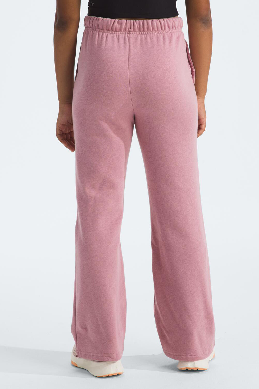 The North Face Girls' Camp Wide Leg Sweatpants - Soft Fleece Joggers in Mauve Pink for Outdoor Adventures & Casual Wear