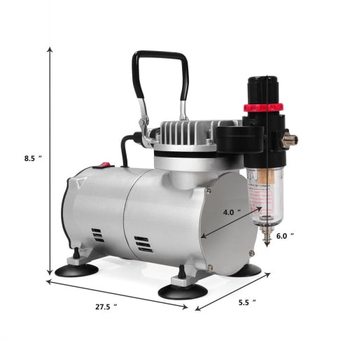 Professional Airbrush Kit with Compressor - Perfect for Cake Decorating, Nail Art & Model Painting - High Precision Spray Gun for Artists & Hobbyists