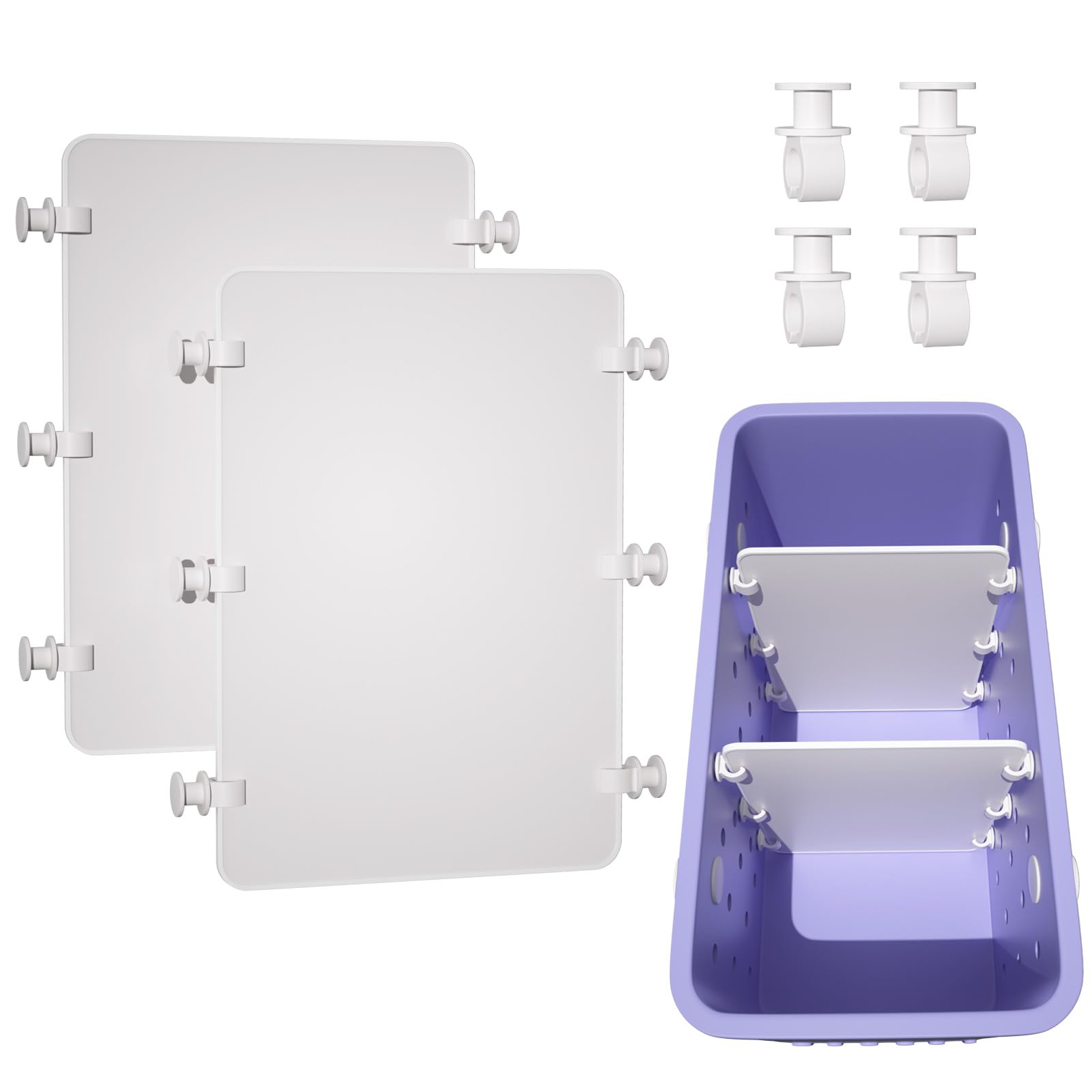 Avakot 2-Pack White Bogg Bag Divider Trays – Organizer Accessories for Bogg Bags X Large & Beach Bags – Perfect for Travel, Pool, Beach & Shopping Storage