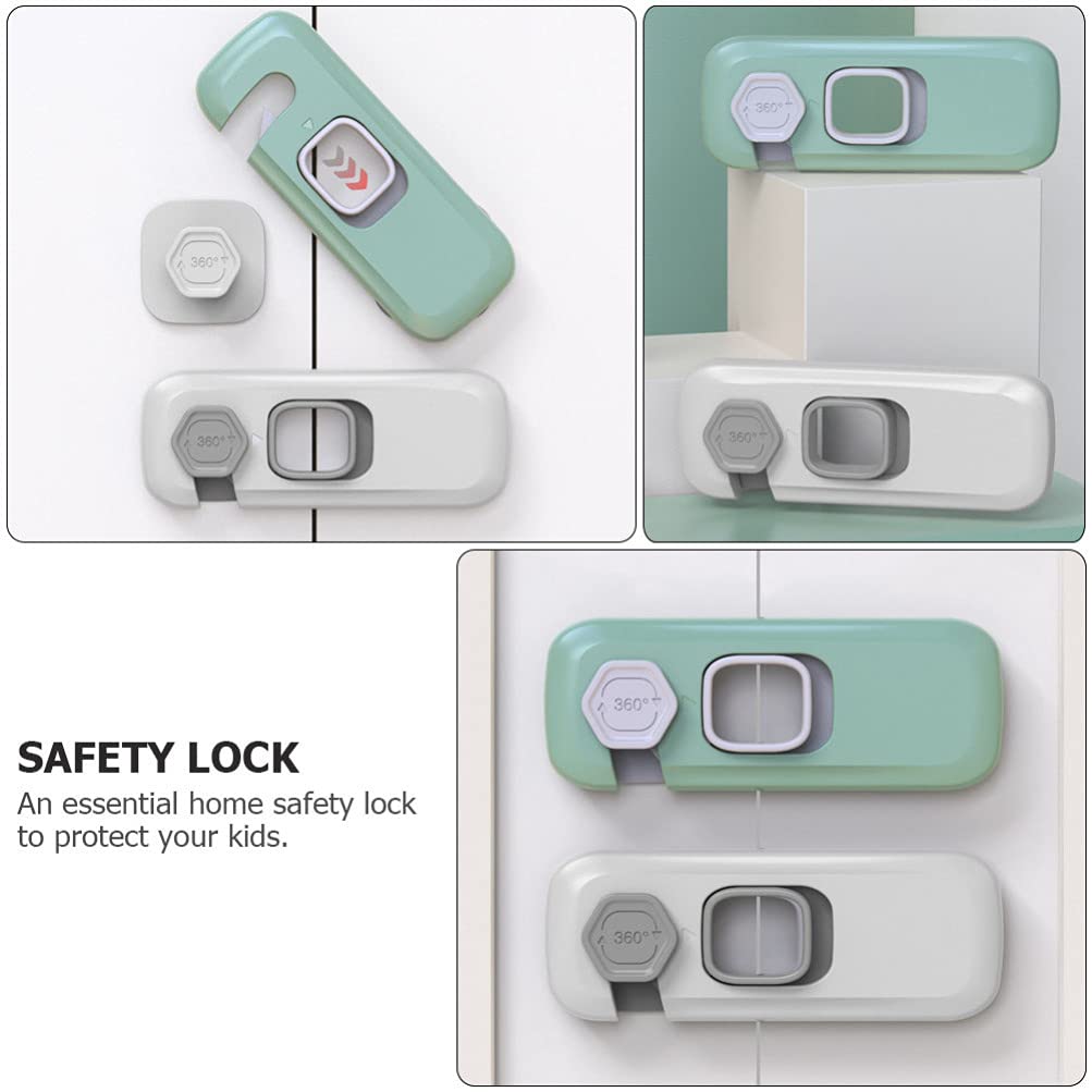 5-Pack Child Safety Locks - Baby Proof Cabinet & Drawer Latches, Window & Door Security Locks for Toddlers - Home Childproofing Essentials for Kitchen, Bathroom & Nursery Safety