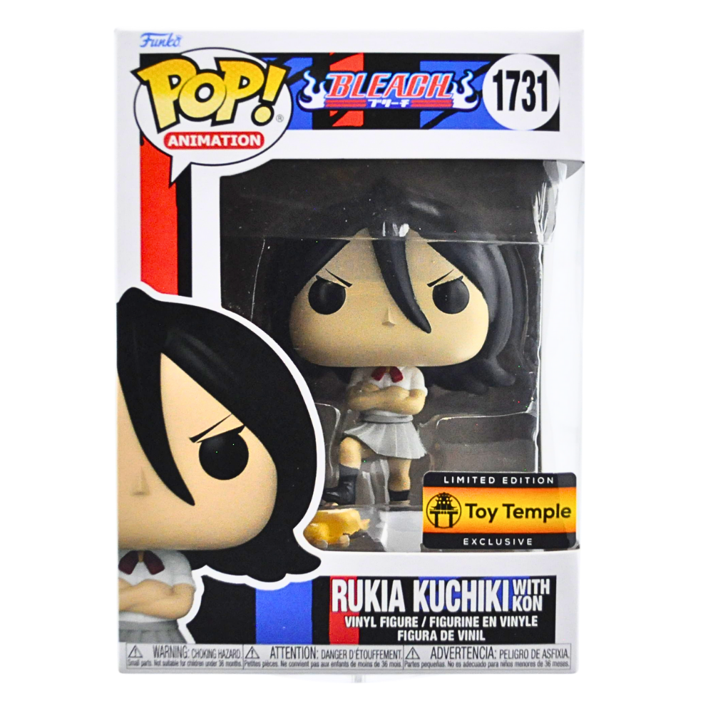 Funko Pop! Rukia Kuchiki with Kon (Bleach) 1731 - Toy Temple Exclusive Collectible Figure - Perfect for Anime Fans & Bleach Collectors - Great for Display, Gifts, and Anime Decor