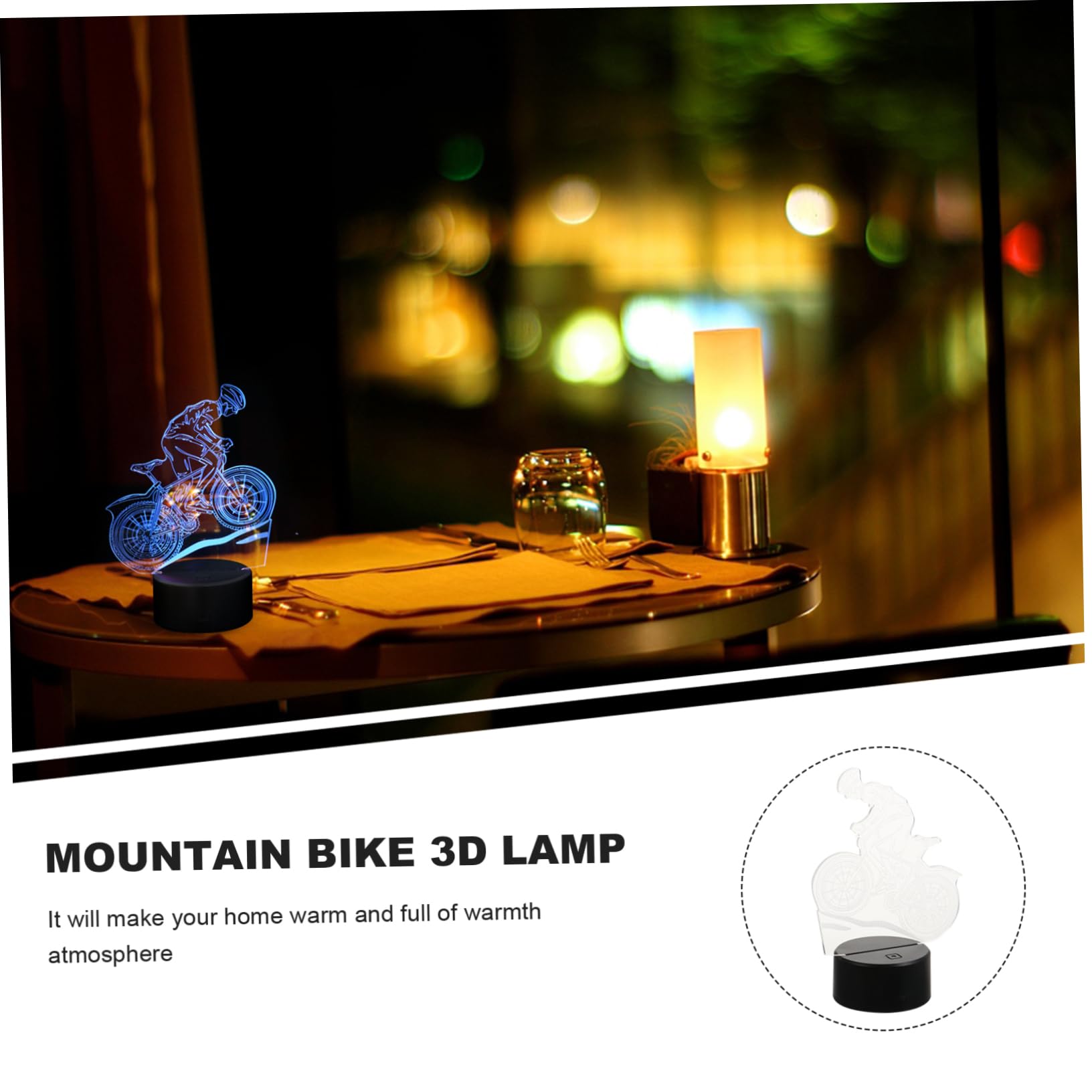 Gadpiparty LED Night Light with Cycling Patterns - Battery Operated Decorative Atmosphere Lamp for Bedroom, Nursery, or Party Decor