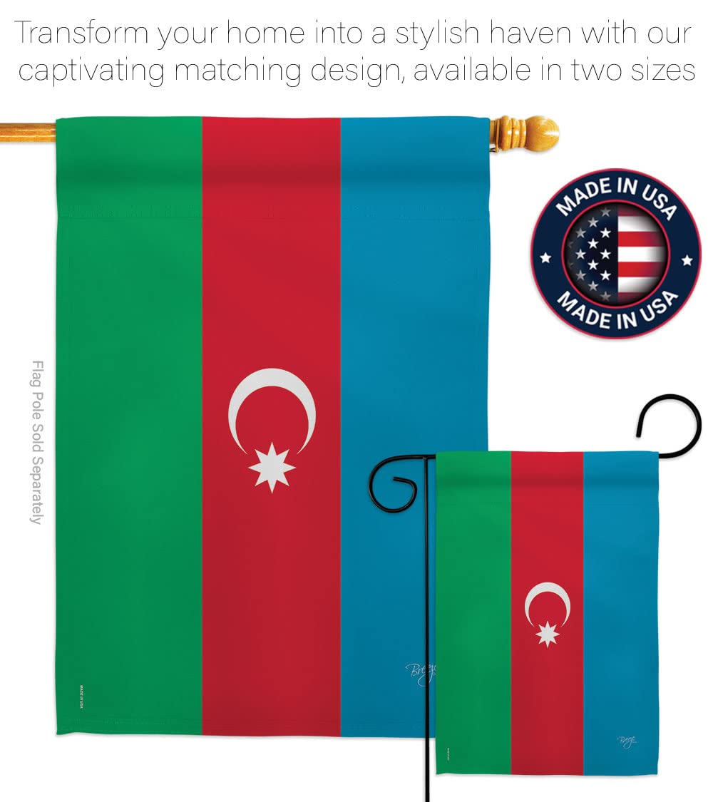 Azerbaijan National Flag Set 28x40