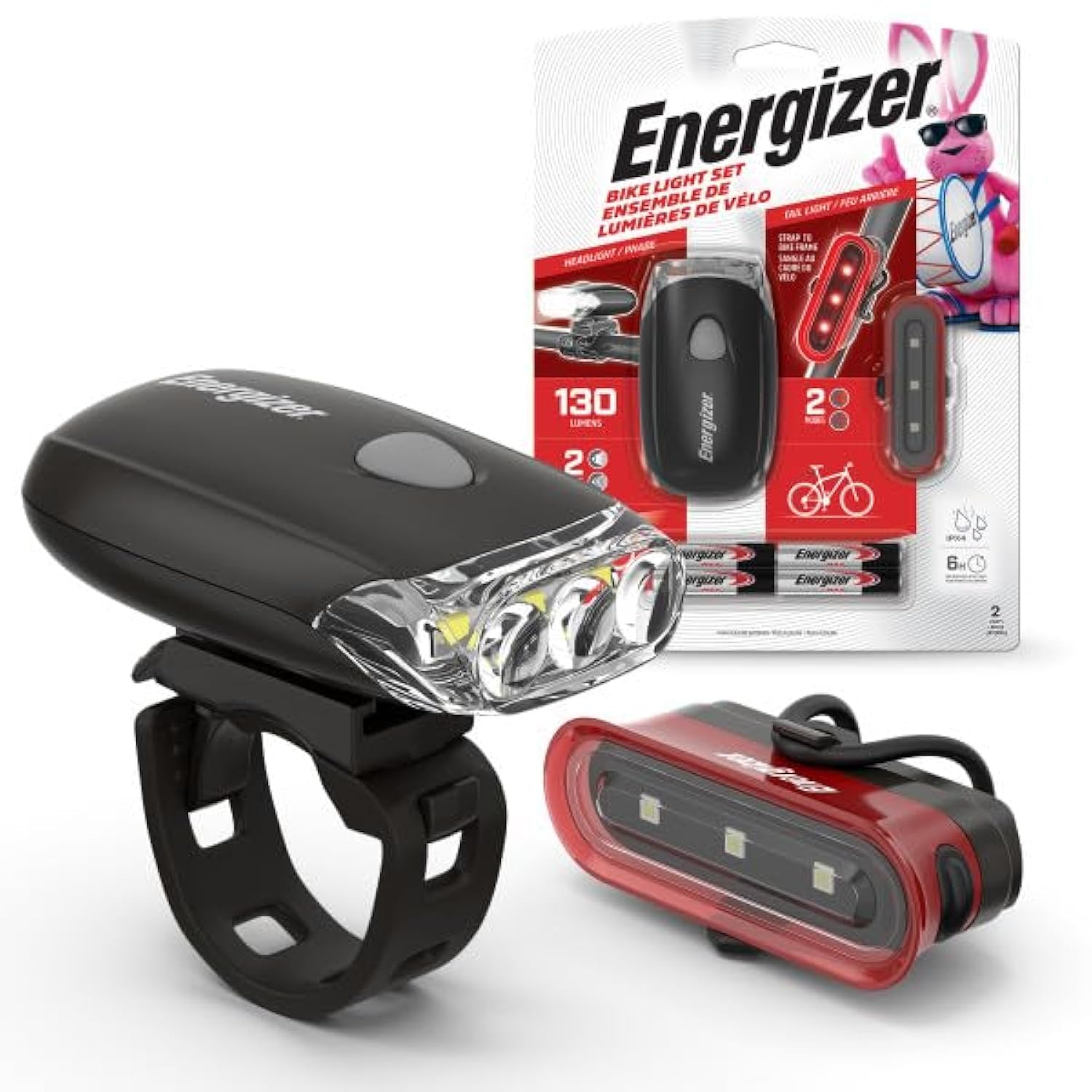 Energizer 130 Lumen Weatherproof Bike Light with Clip - Rechargeable Bicycle Headlight for Night Riding, Commuting & Outdoor Cycling Adventures (Batteries Included)
