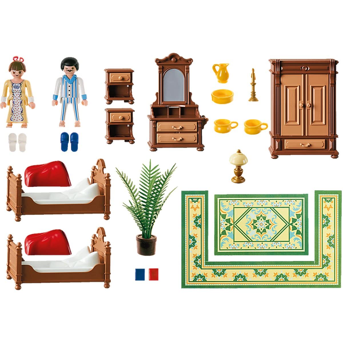 Playmobil 70971 Victorian Doll House Bedroom Set - Miniature Dollhouse Furniture for Kids & Collectors - Perfect for Pretend Play & Room Decor