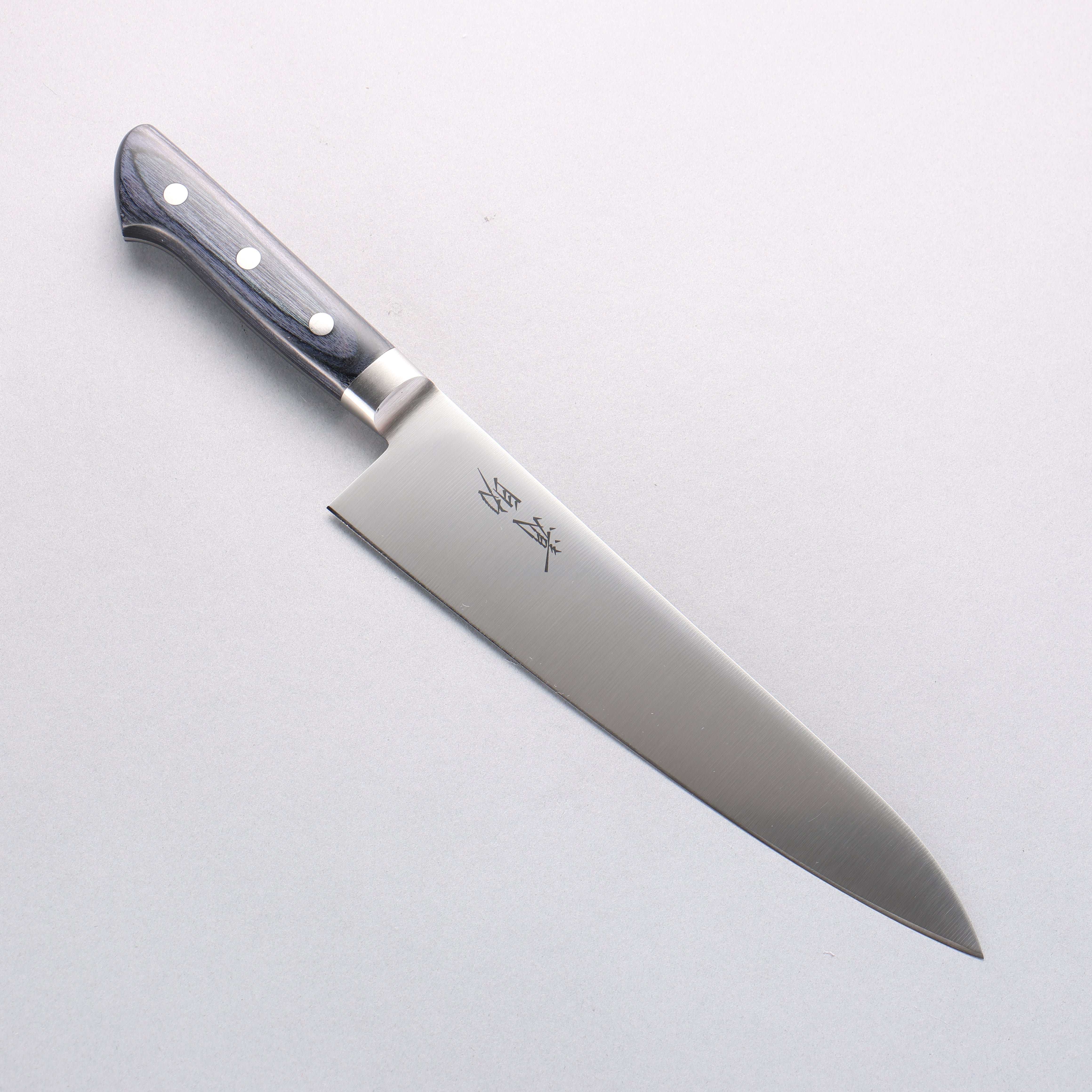 Premium Seisuke Seiten Molybdenum Gyuto Chef Knife 210mm - Japanese High-Carbon Stainless Steel Blade with Navy Blue Pakka Wood Handle & Protective Sheath - Ideal for Professional Chefs, Home Cooking, Sushi Preparation, and Meat Cutting