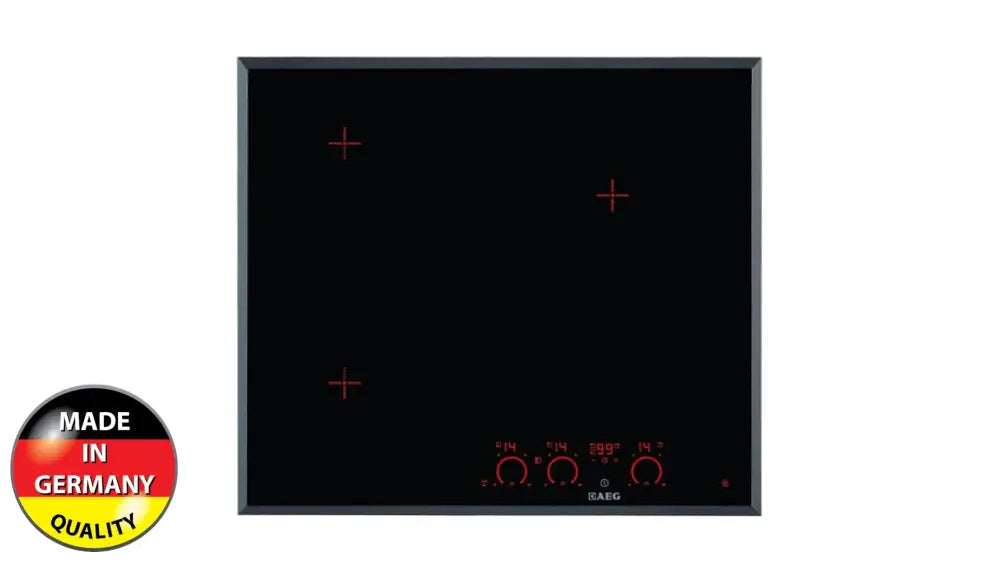 AEG HK673520FB 60cm Pure 3 Optizone Induction Cooktop - Fast & Precise Cooking for Home Chefs - Perfect for Kitchens, Restaurants & Small Spaces