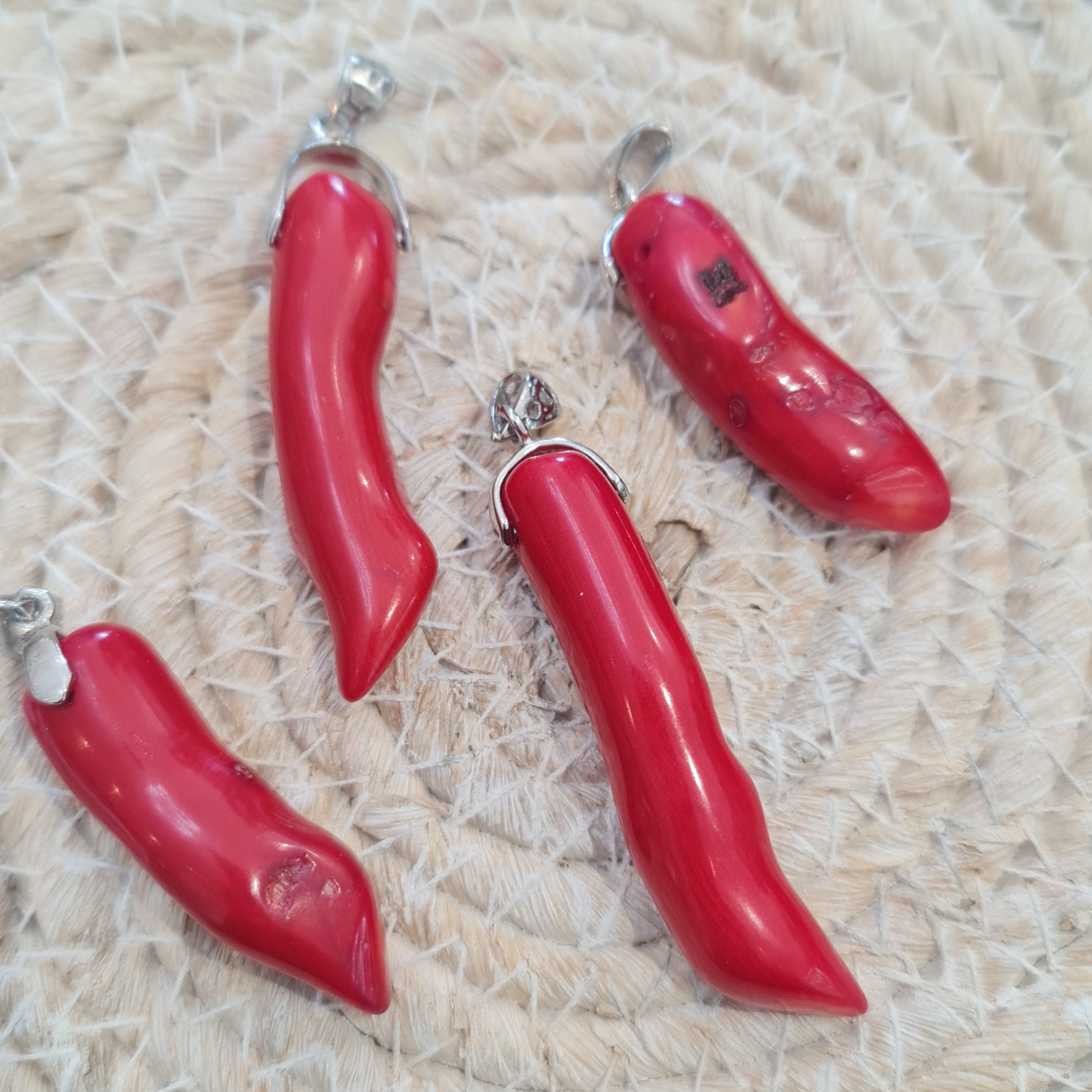 Italian Cornicello Pendant Necklace - Genuine Red Coral & Sea Bamboo Good Luck Charm for Protection & Prosperity | Perfect Gift for Birthday, Anniversary & Spiritual Jewelry Lovers