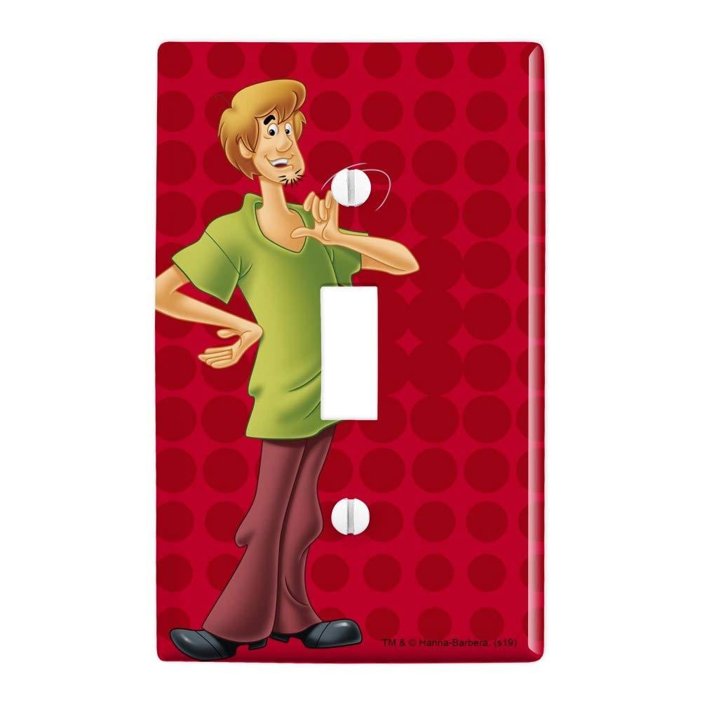 Scooby-Doo Shaggy Plastic Wall Decor Light Switch Plate Cover - Fun Cartoon Character Toggle Switch for Kids Bedroom, Playroom, and Themed Party Decor