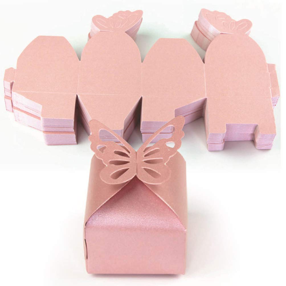 BESPORTBLE 50PCS Small Candy Favor Boxes for Christmas, Wedding, Anniversary & Birthday Parties - Elegant Treat Boxes for Wedding Favors, Baby Showers & Holiday Gifts
