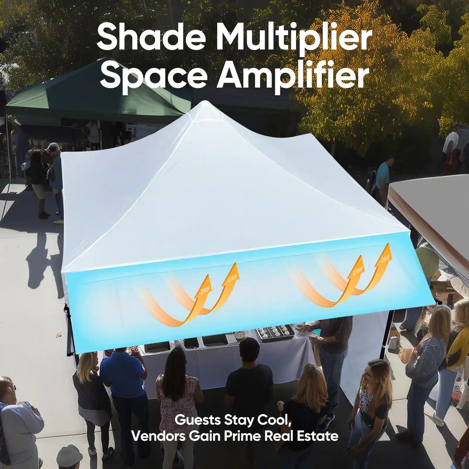 Heavy Duty Commercial Pop Up Canopy Tent - Waterproof Instant Shelter for Outdoor Events, Parties, Markets & Camping