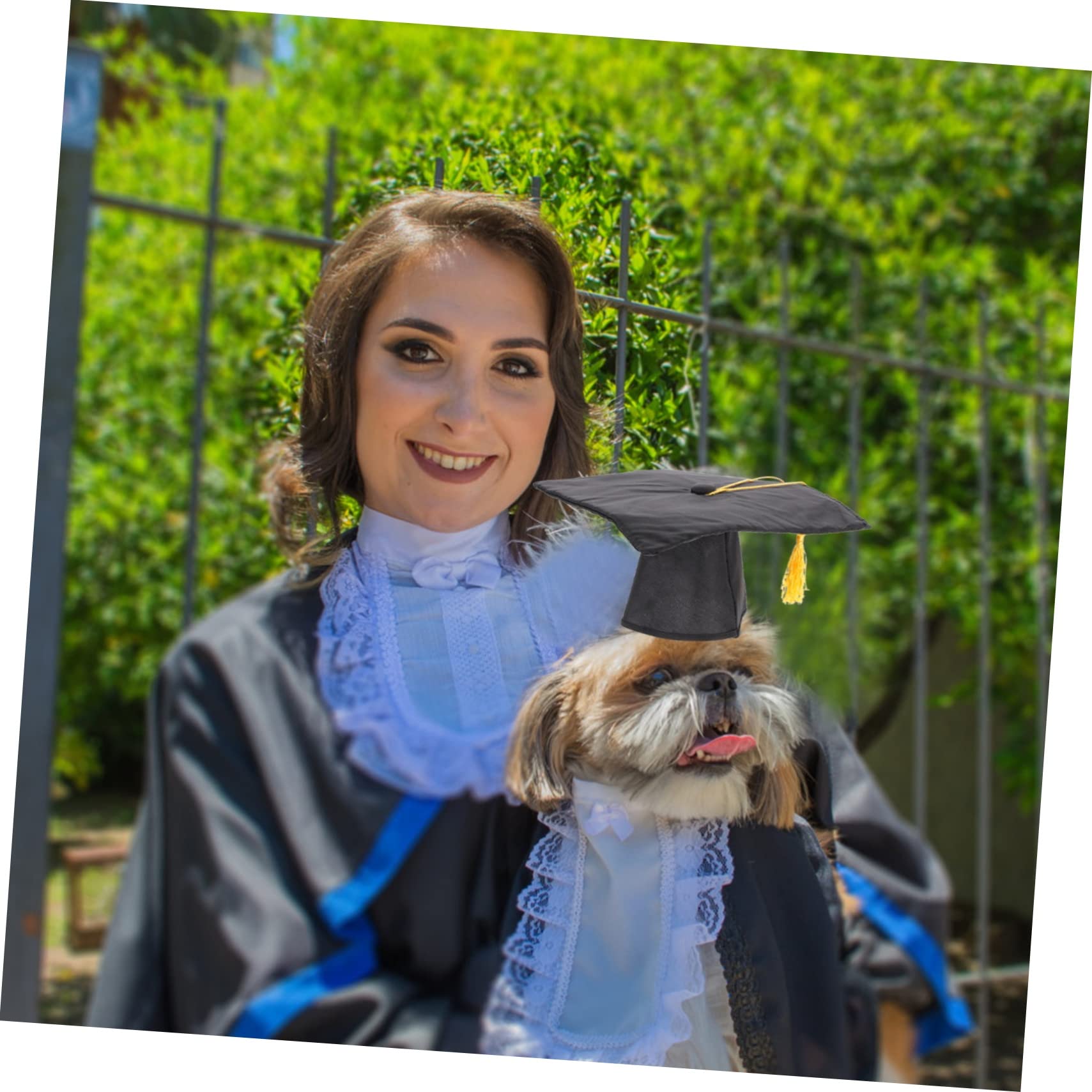 Dog Graduation Cap for Small Dogs - Puppy Graduation Hat for Chihuahua & Toy Breeds - Black Pet Party Accessory - Perfect for Graduation Ceremonies, Birthday Parties & Photo Shoots