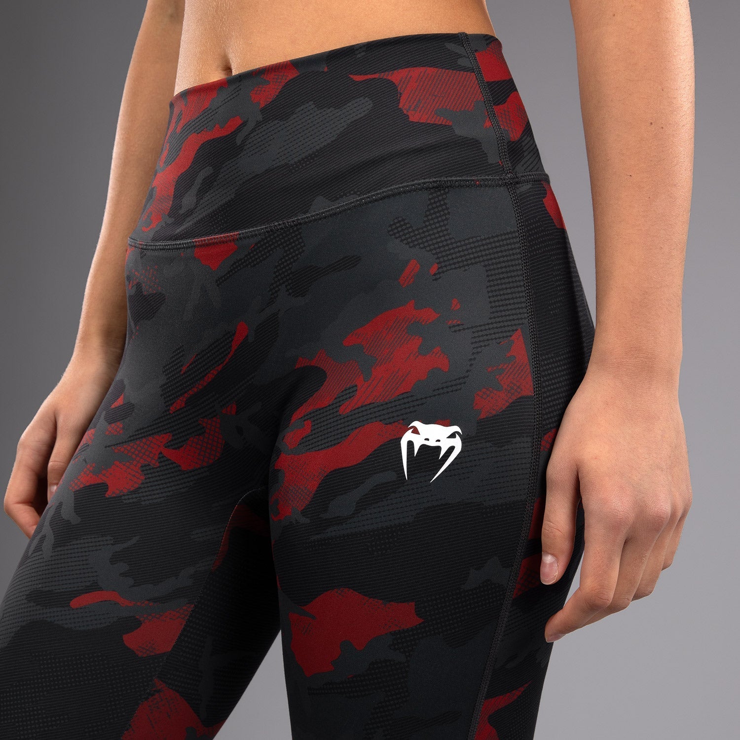 Venum x Sophia Rose Women’s 7/8 Leggings - Urban Red Camo Print High Waist Yoga Pants for Workout, Gym & Streetwear Fashion