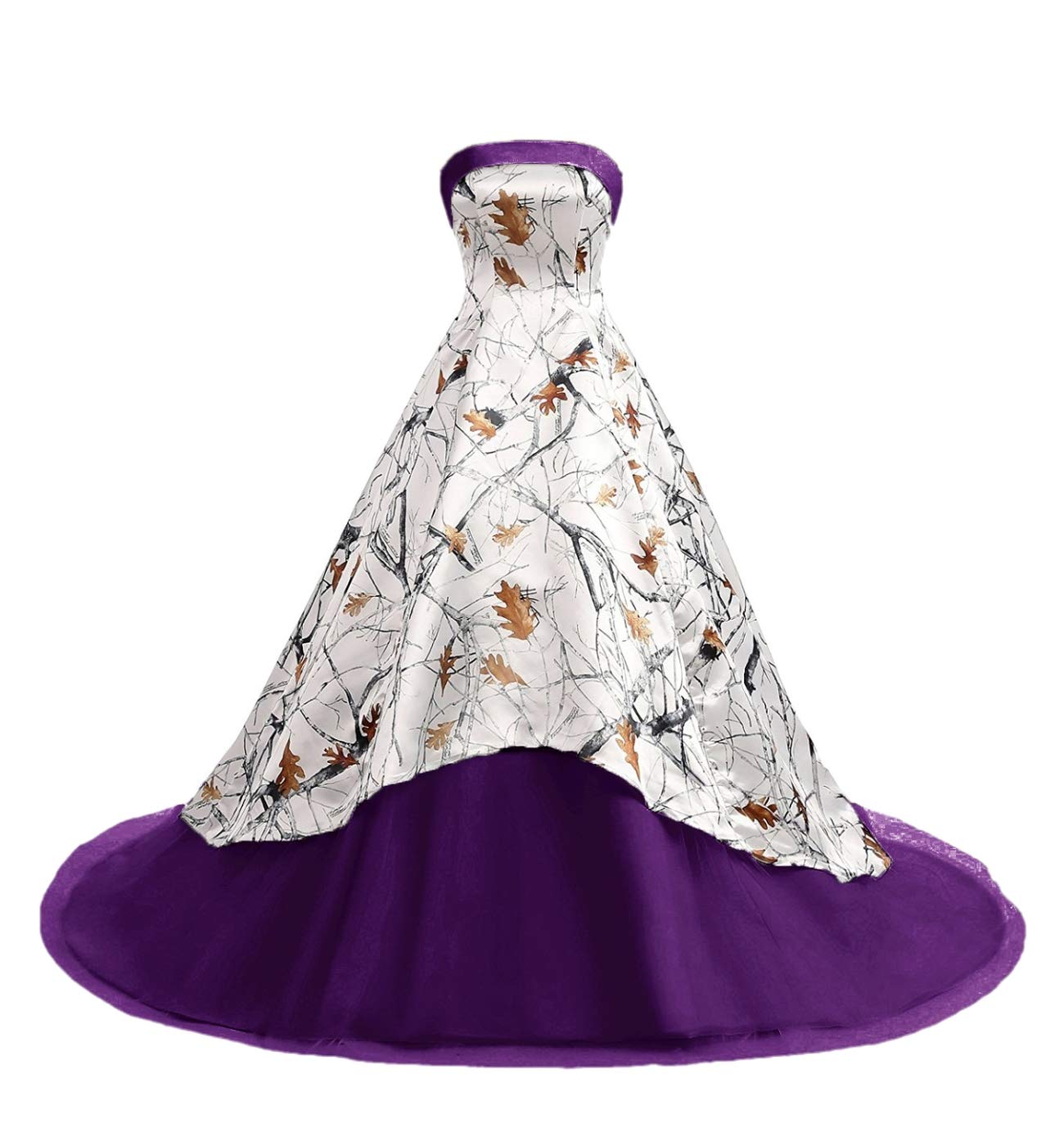 Elegant Camo Print Wedding Dress for Women - Tulle Ball Gown Prom Party Quinceanera Dress - Perfect for Bridal, Formal Events & Special Occasions